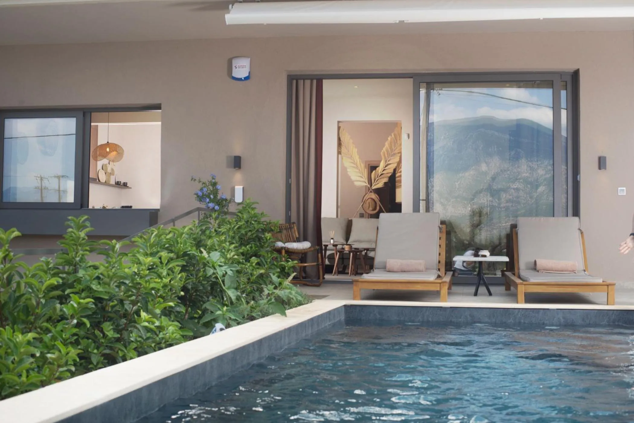 Pool view in Elaia Grove