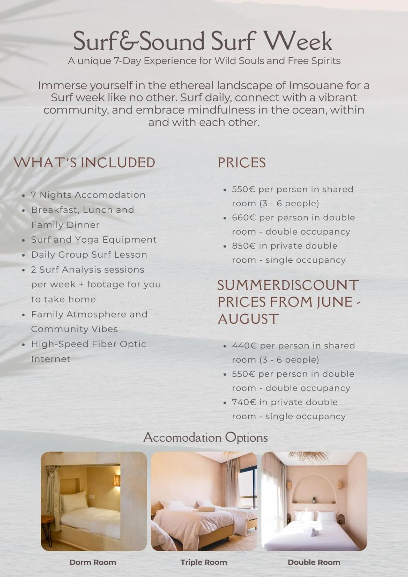 Bed in Surf and Sound Imsouane