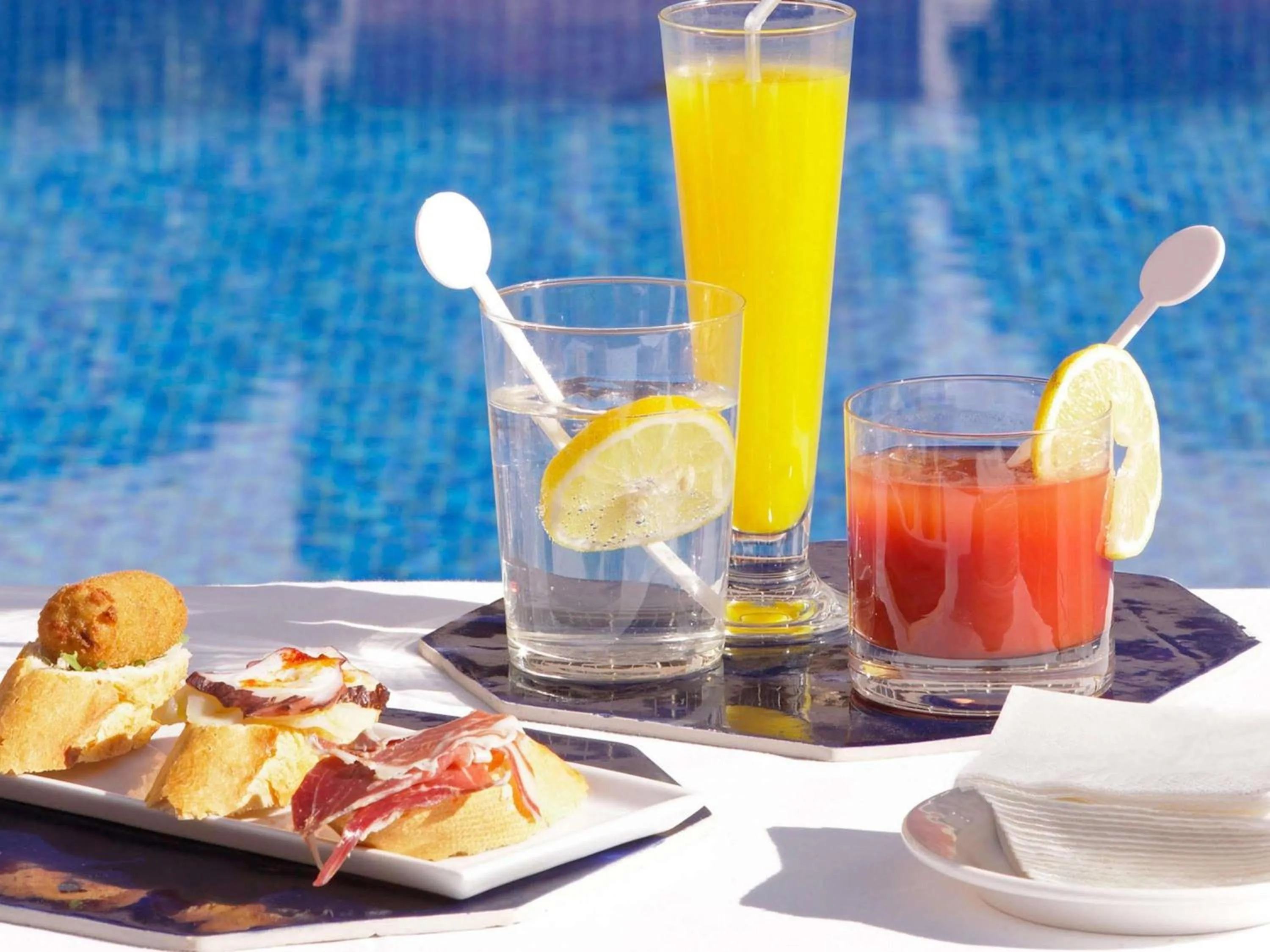 Pool view in Pullman Madrid Airport & Feria