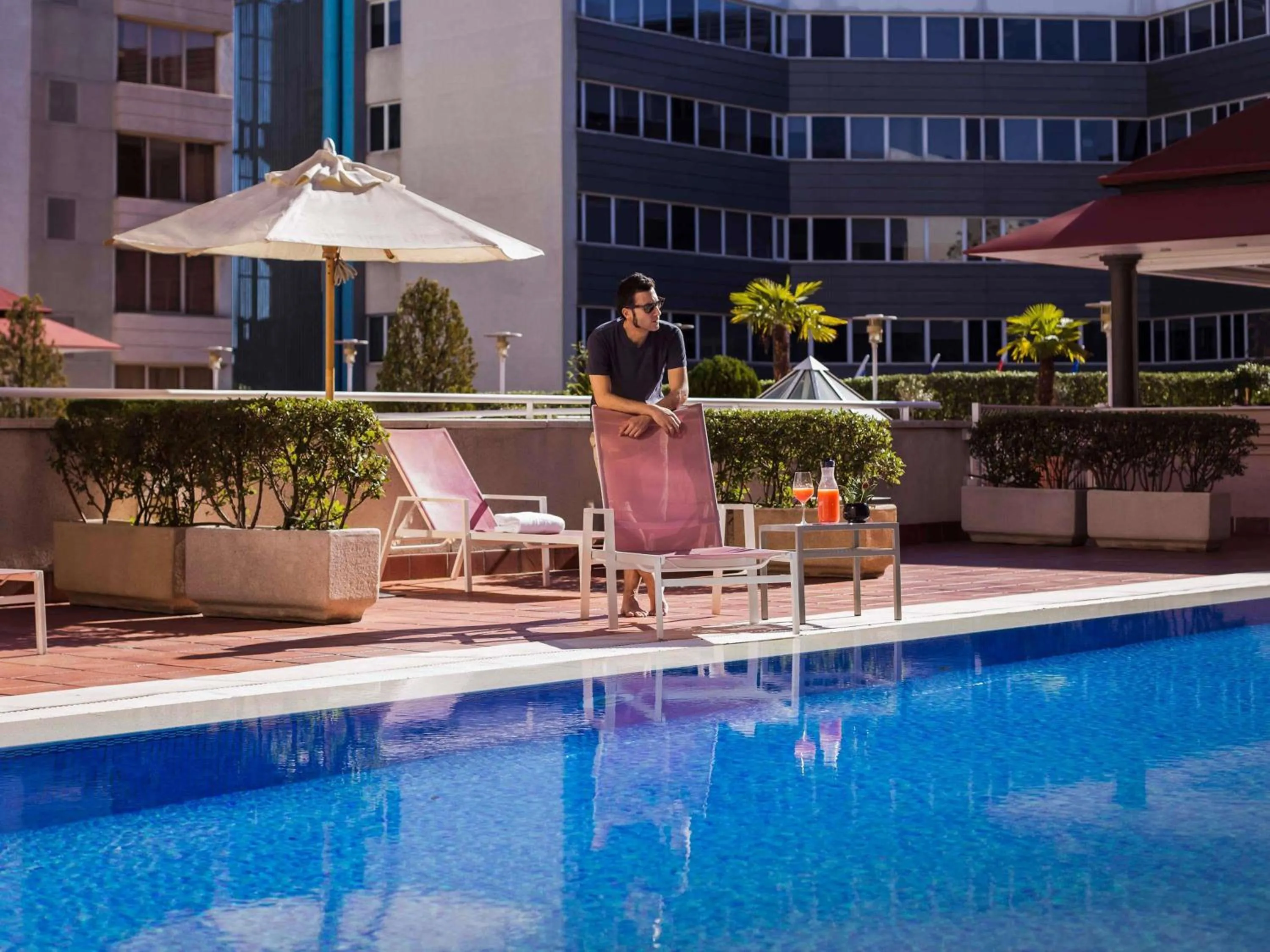 Pool view in Pullman Madrid Airport & Feria