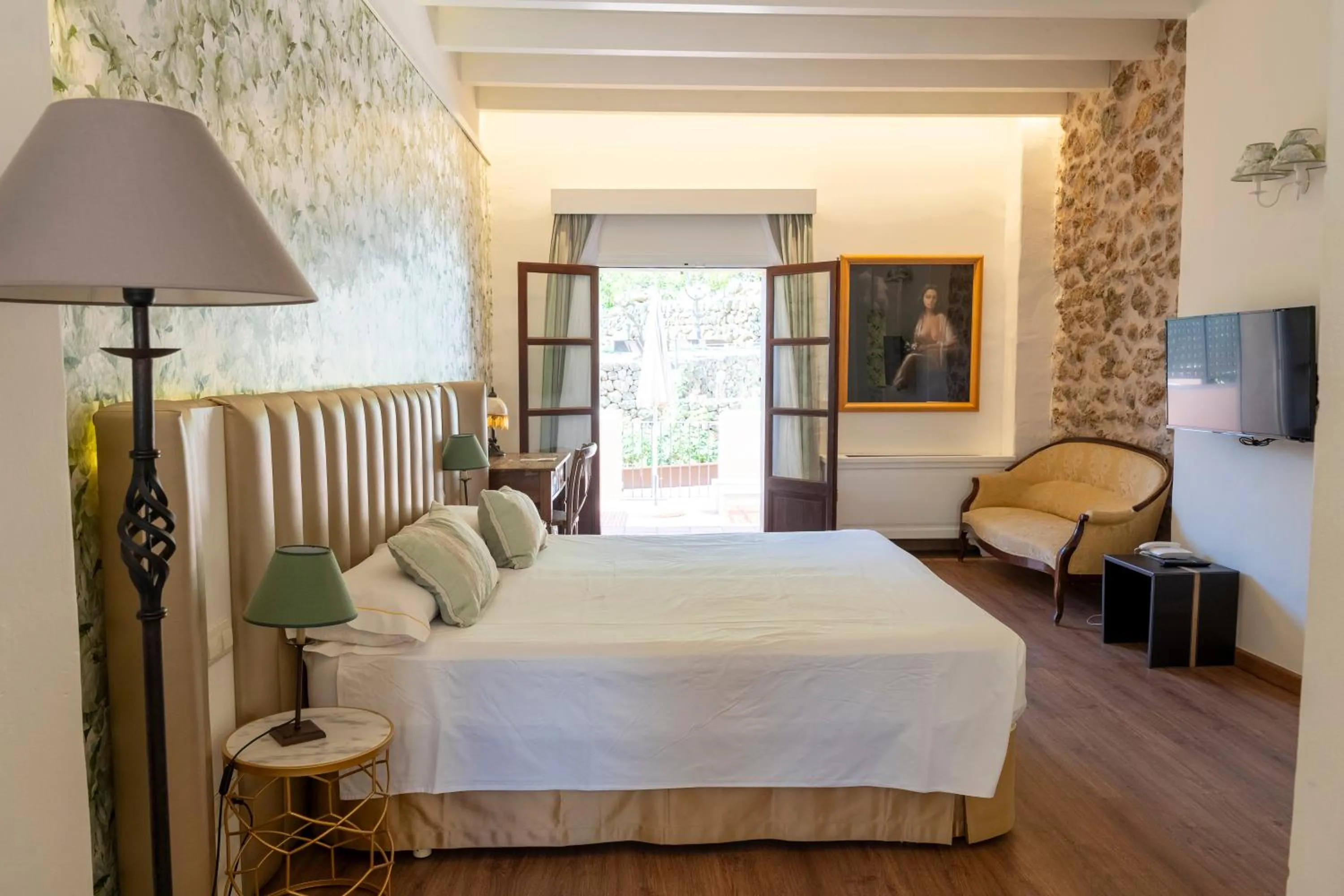 Bed in Hotel Rural S'Olivaret & Spa