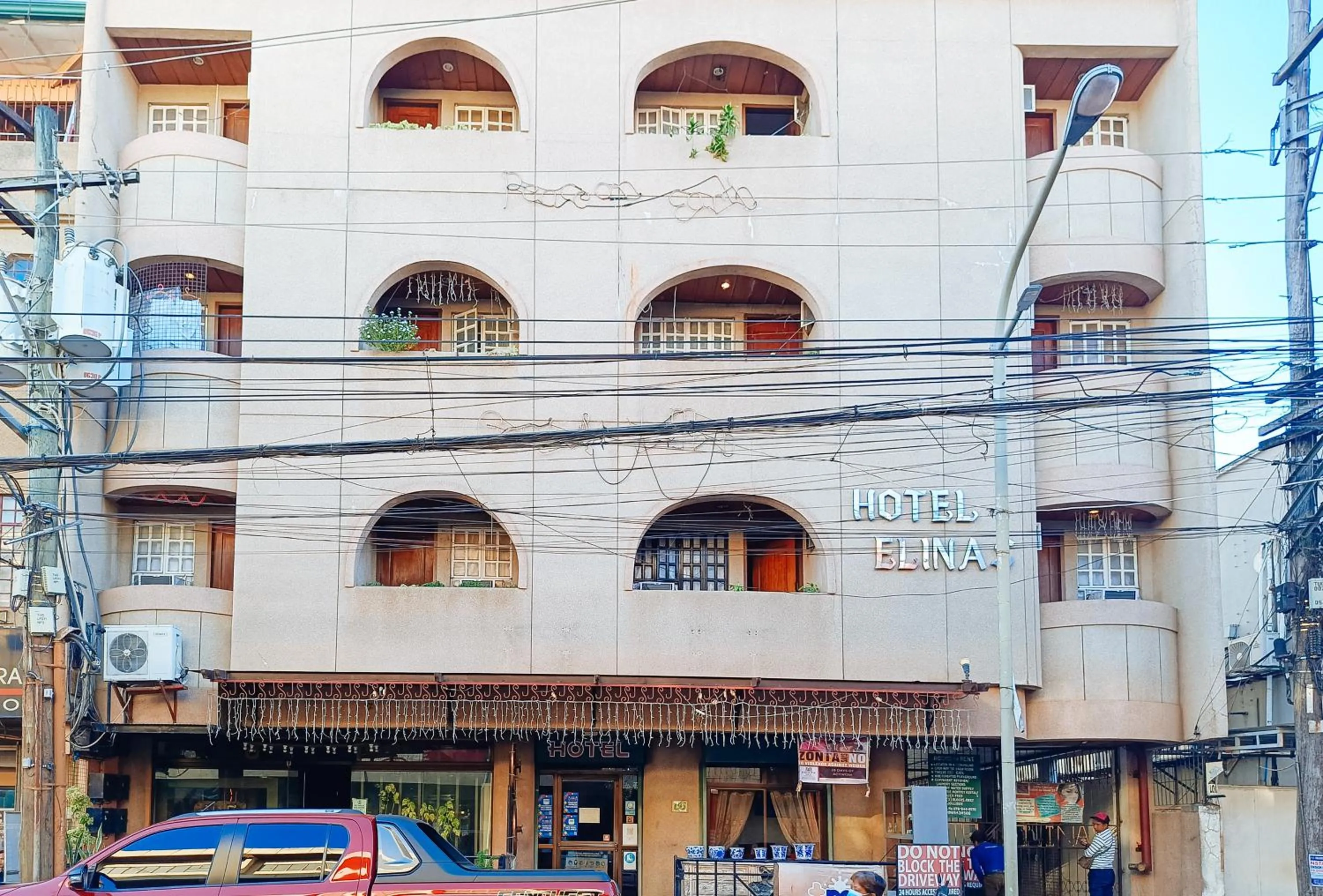 Property building in Hotel Elinas and Restaurant