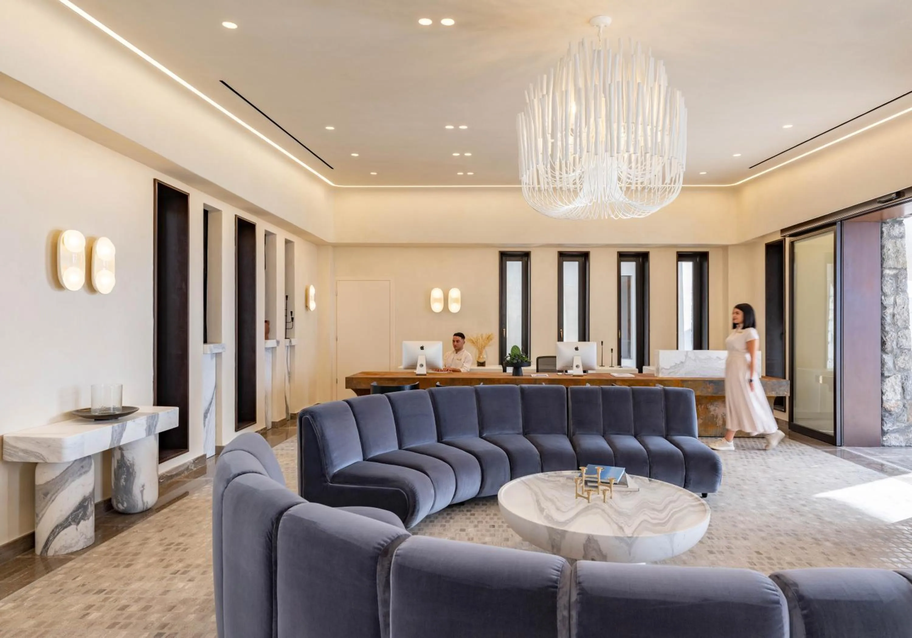 Lobby or reception in Santo Mine Oia Suites