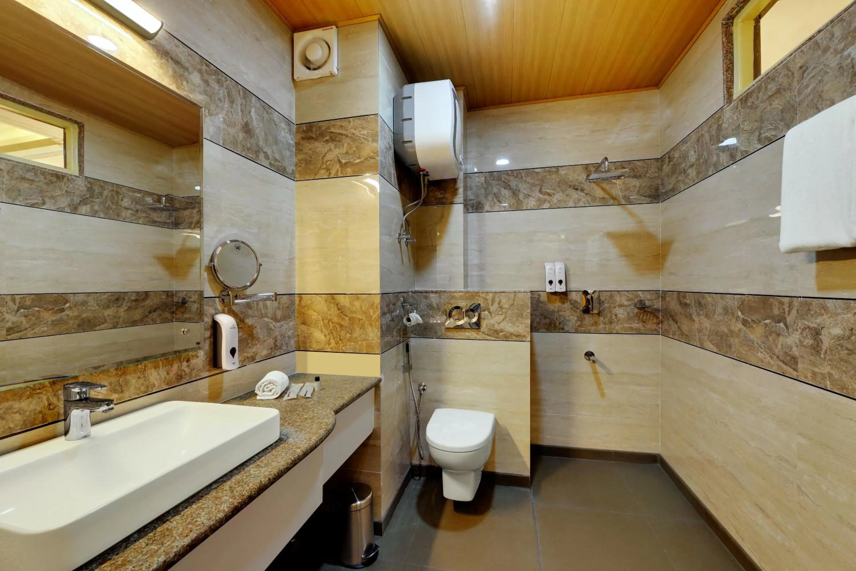 Bathroom in Yashshree Sikkim Blossom 600 Meters from MG Marg
