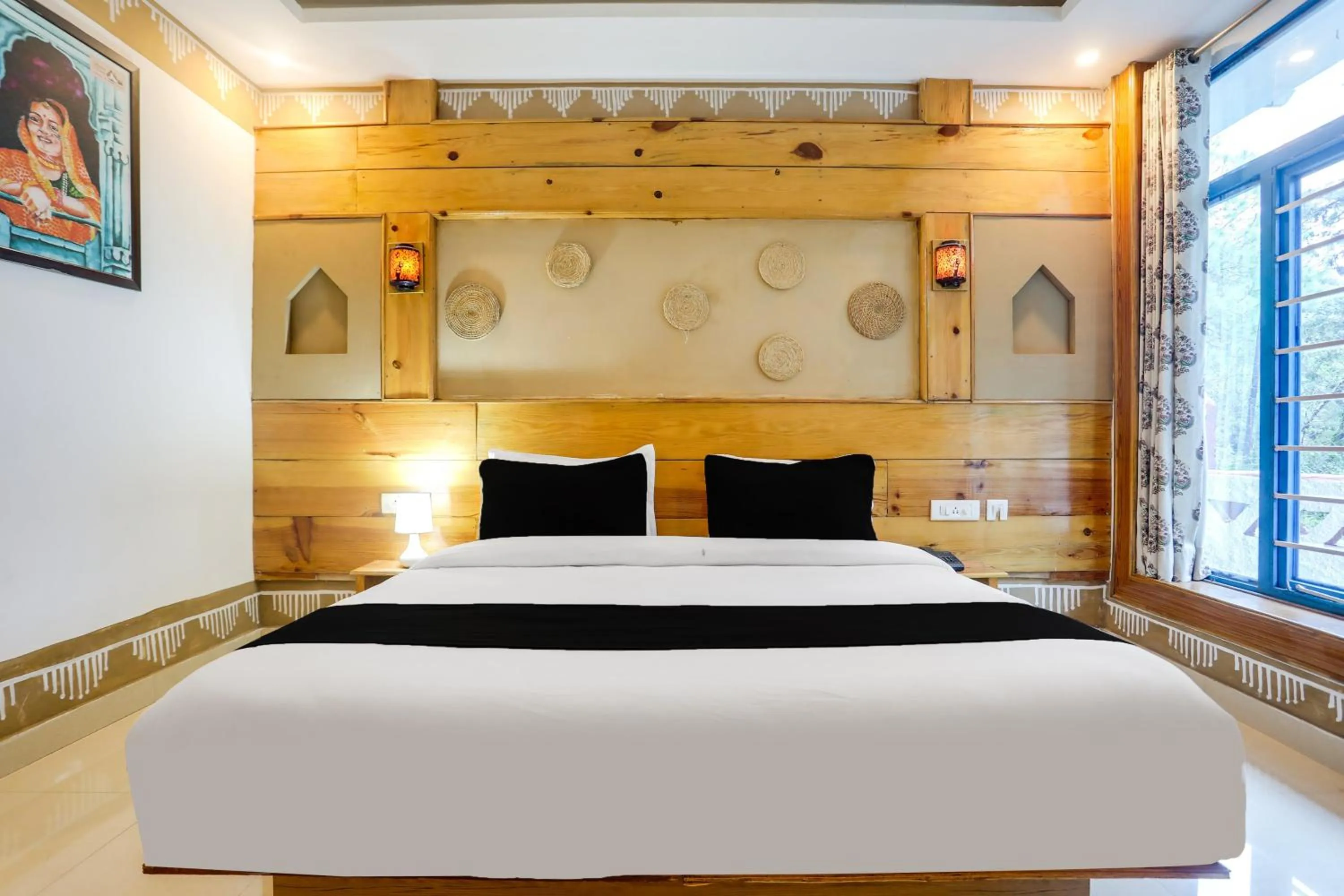 Bedroom, Bed in Palette by CheckIn Bhatta Falls Mussorie