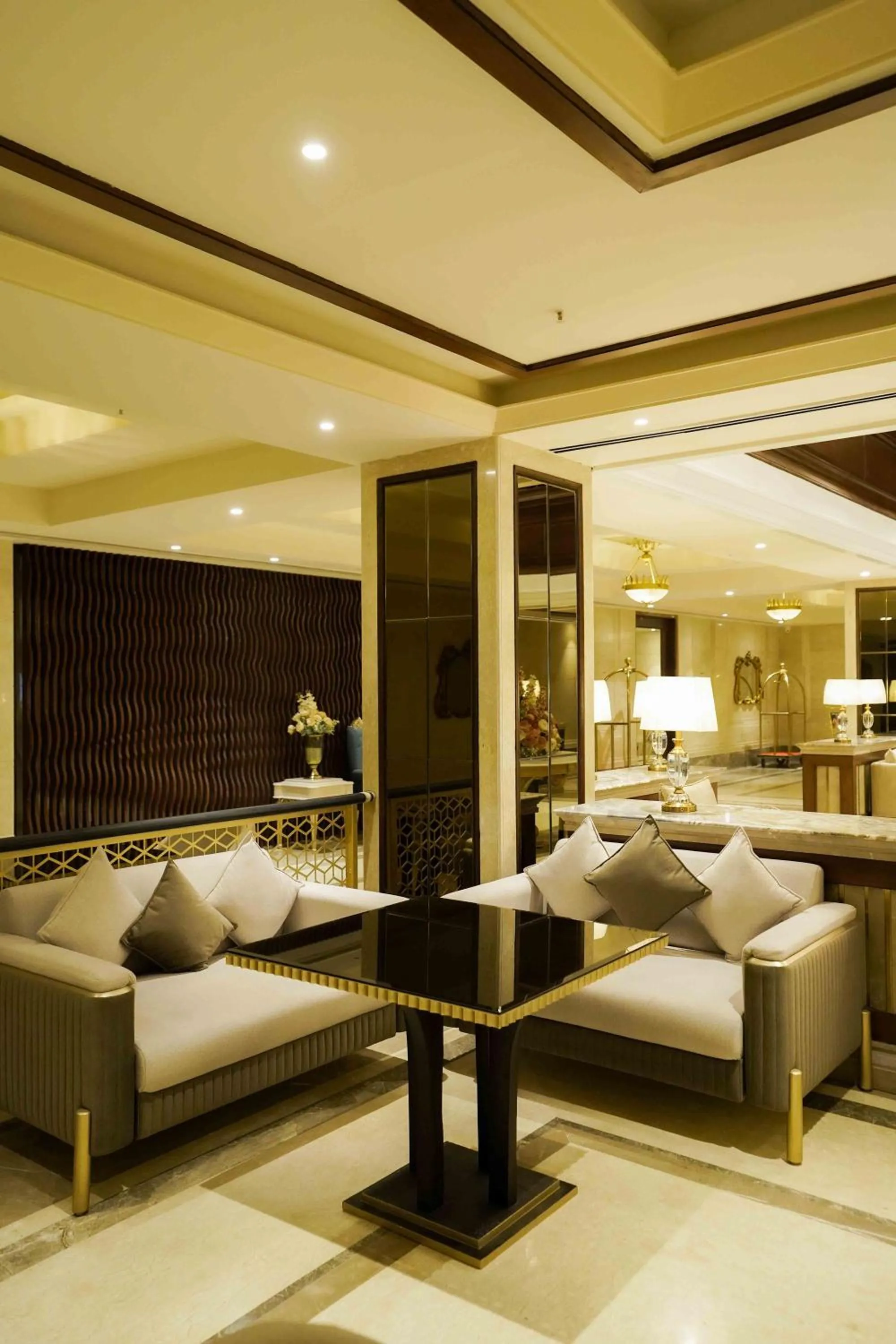 Seating area in The Grand Nirvana Hotel