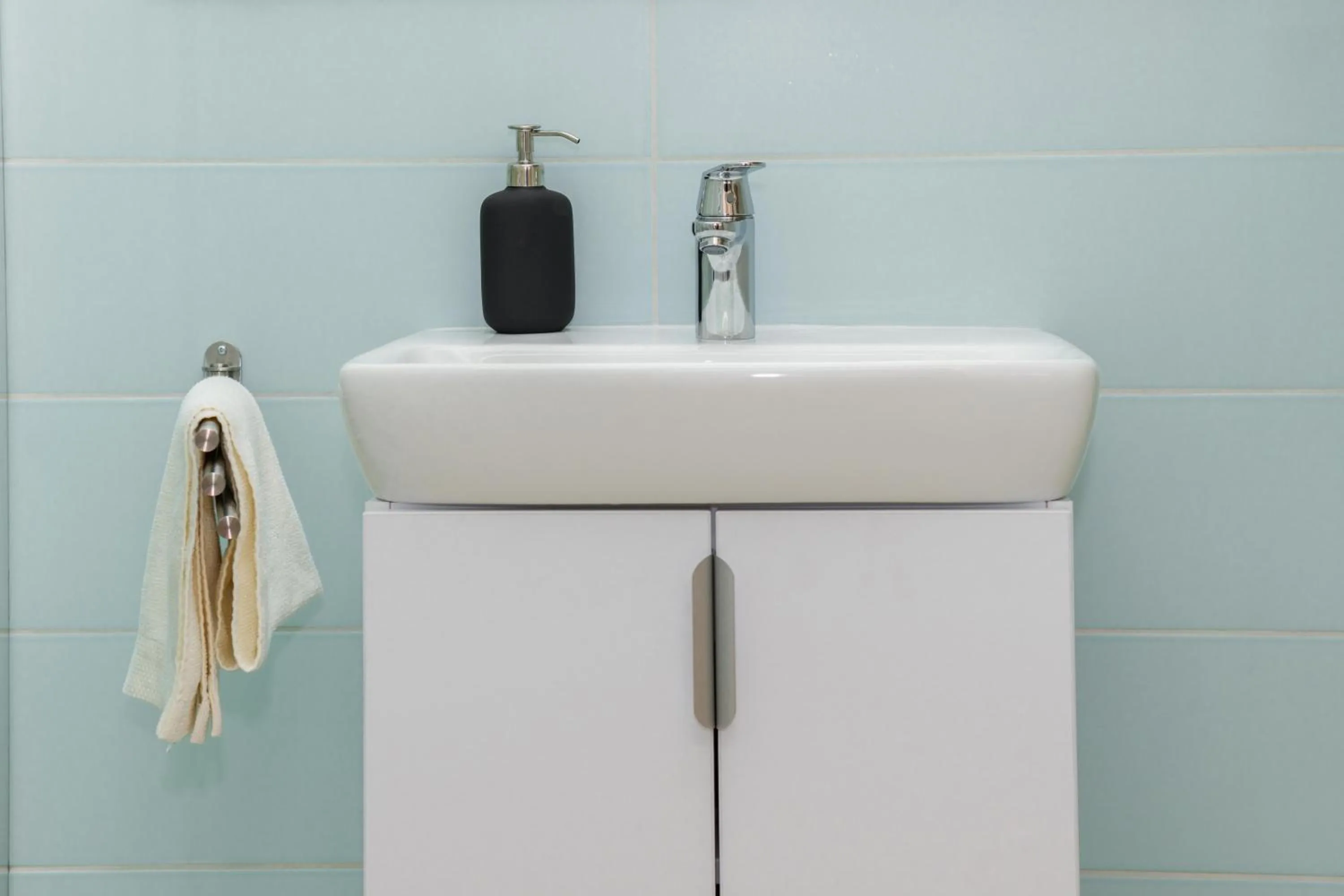 Bathroom in WaterFront City Apartments by FirstHost