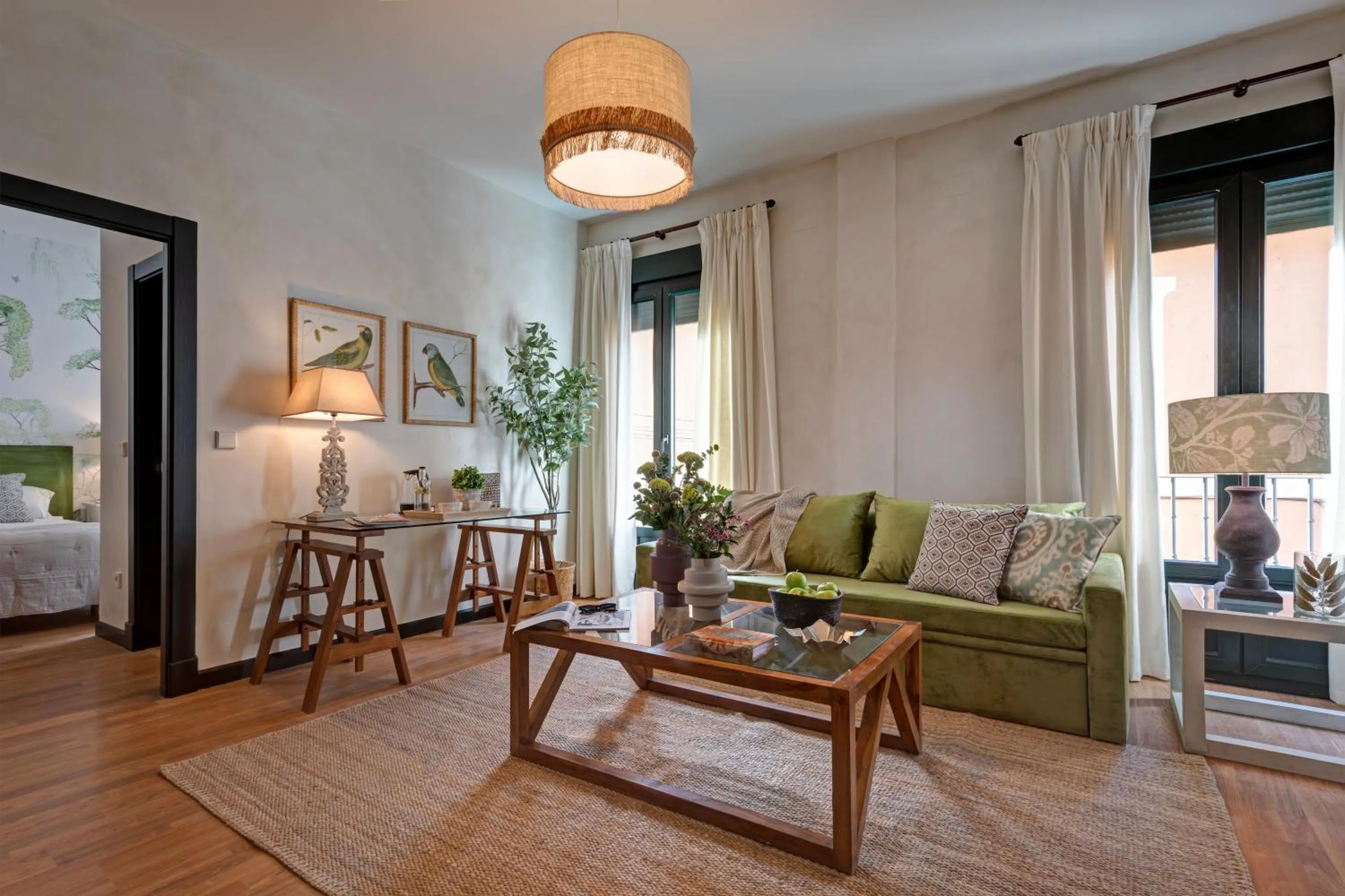 Living room, Bed in Hospedium Hotel La Farm