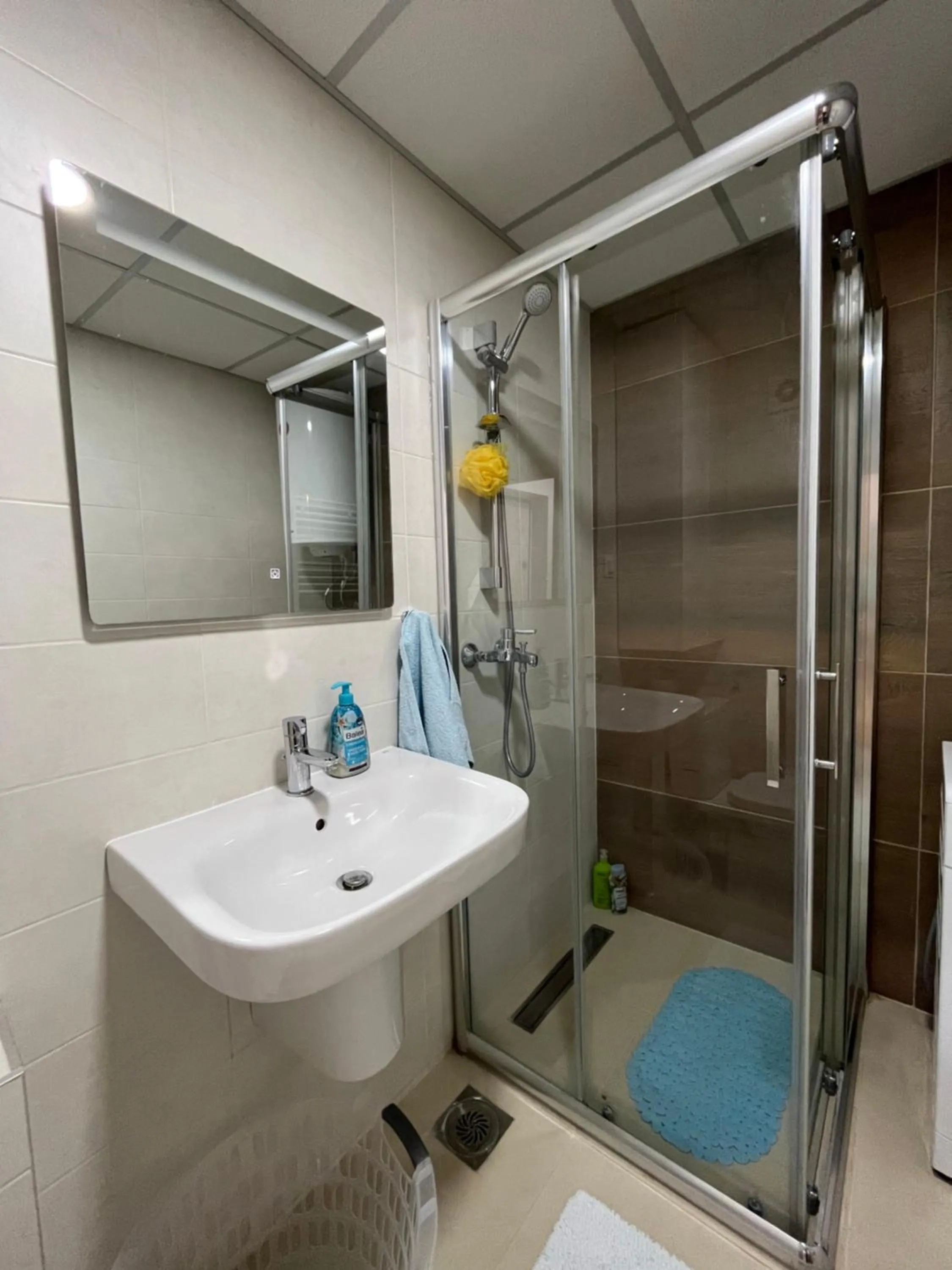 Bathroom in Modern Rajcikk Apartment nearby downtown & Vardar river