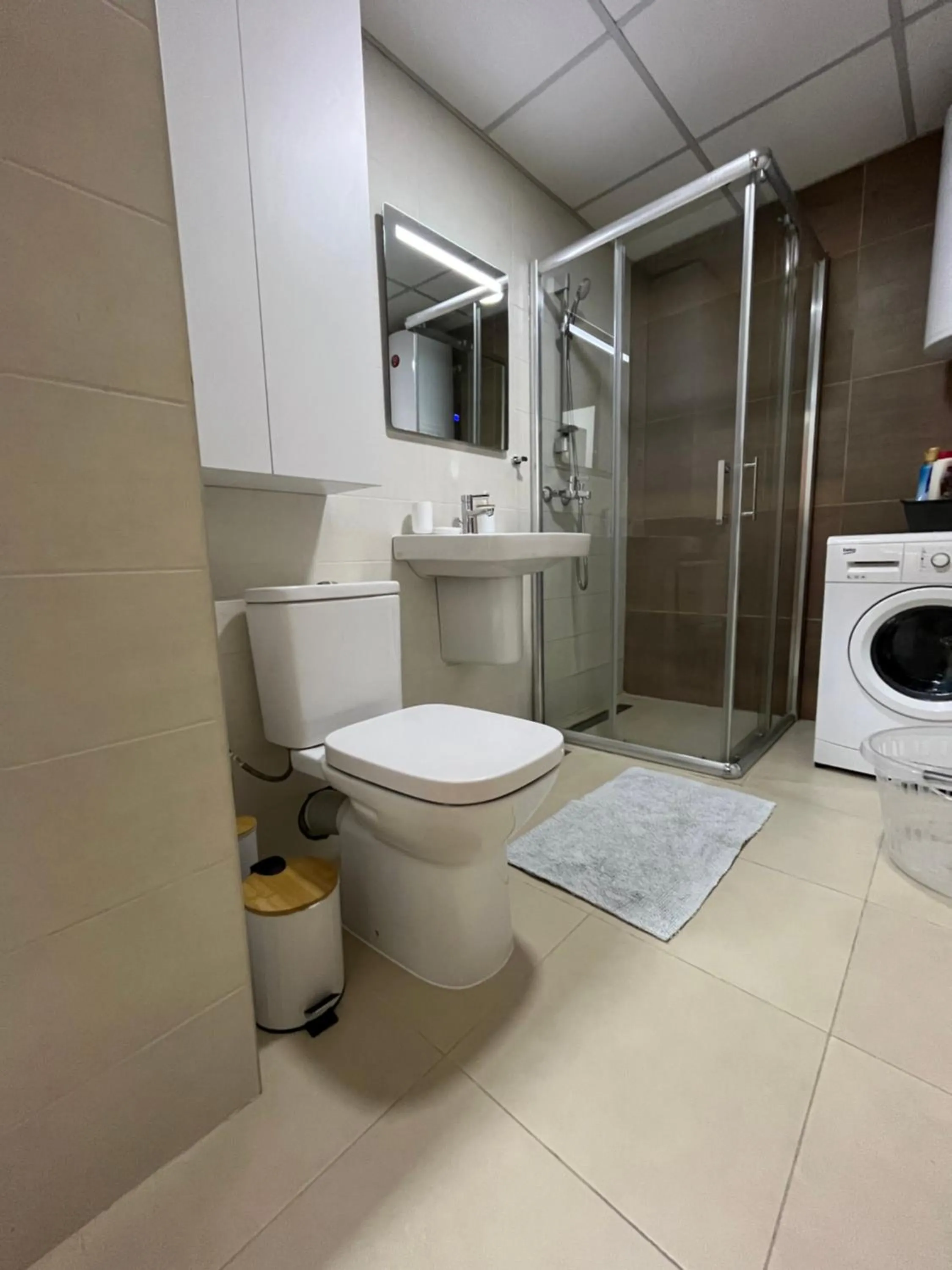 Bathroom in Modern Rajcikk Apartment nearby downtown & Vardar river