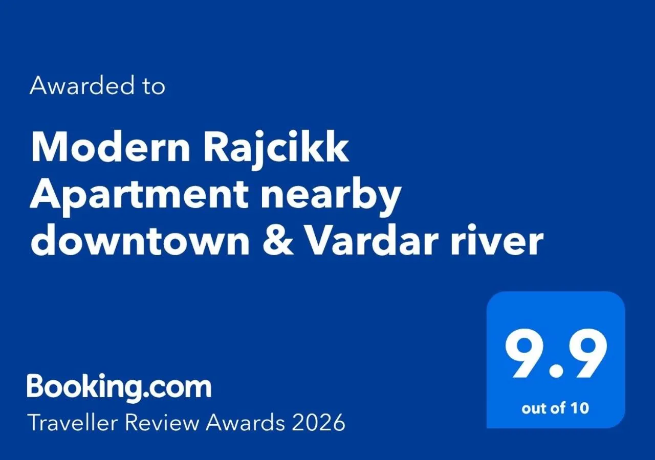 Modern Rajcikk Apartment nearby downtown & Vardar river
