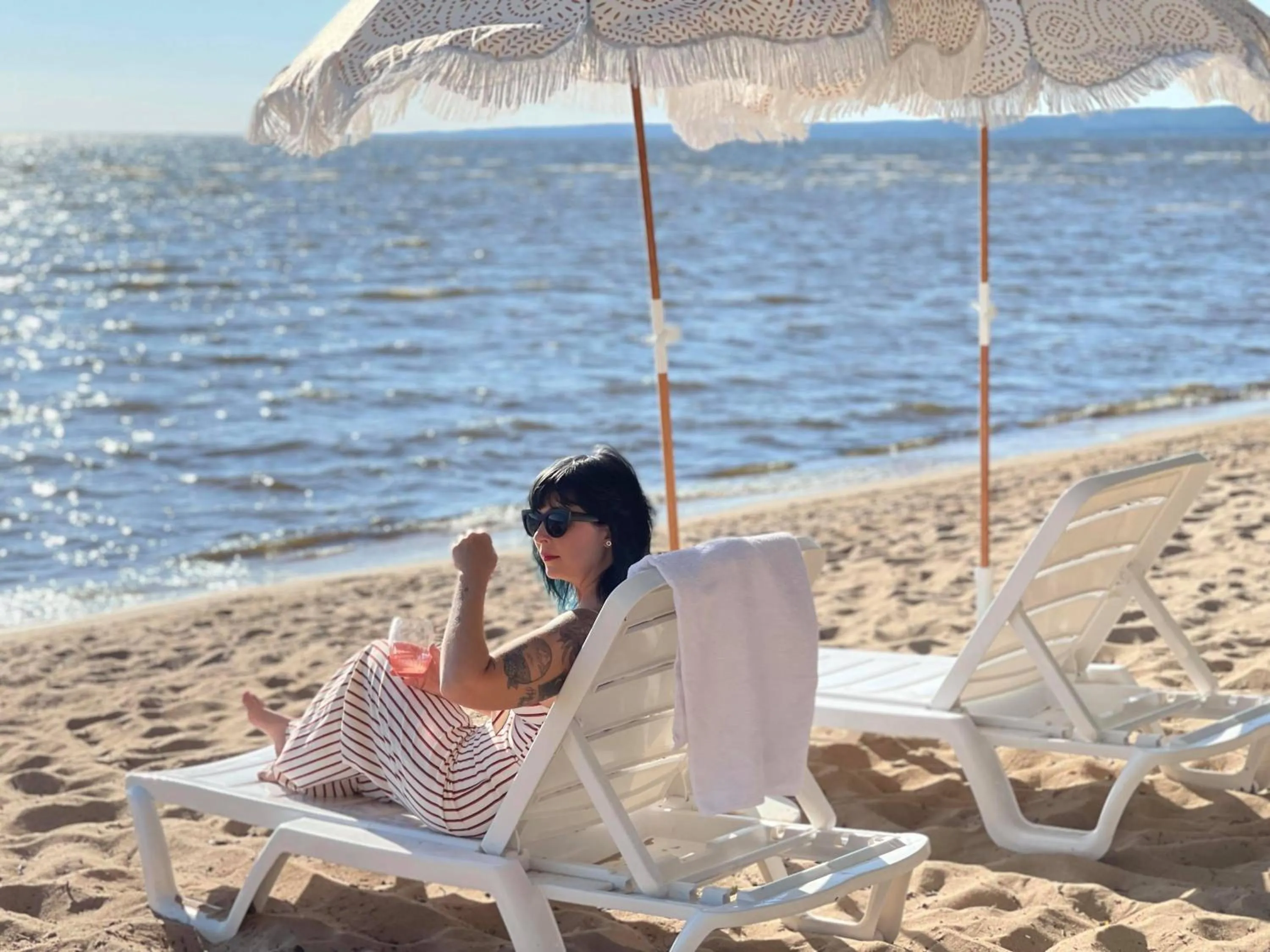 sunbed in The Finch Beach Resort