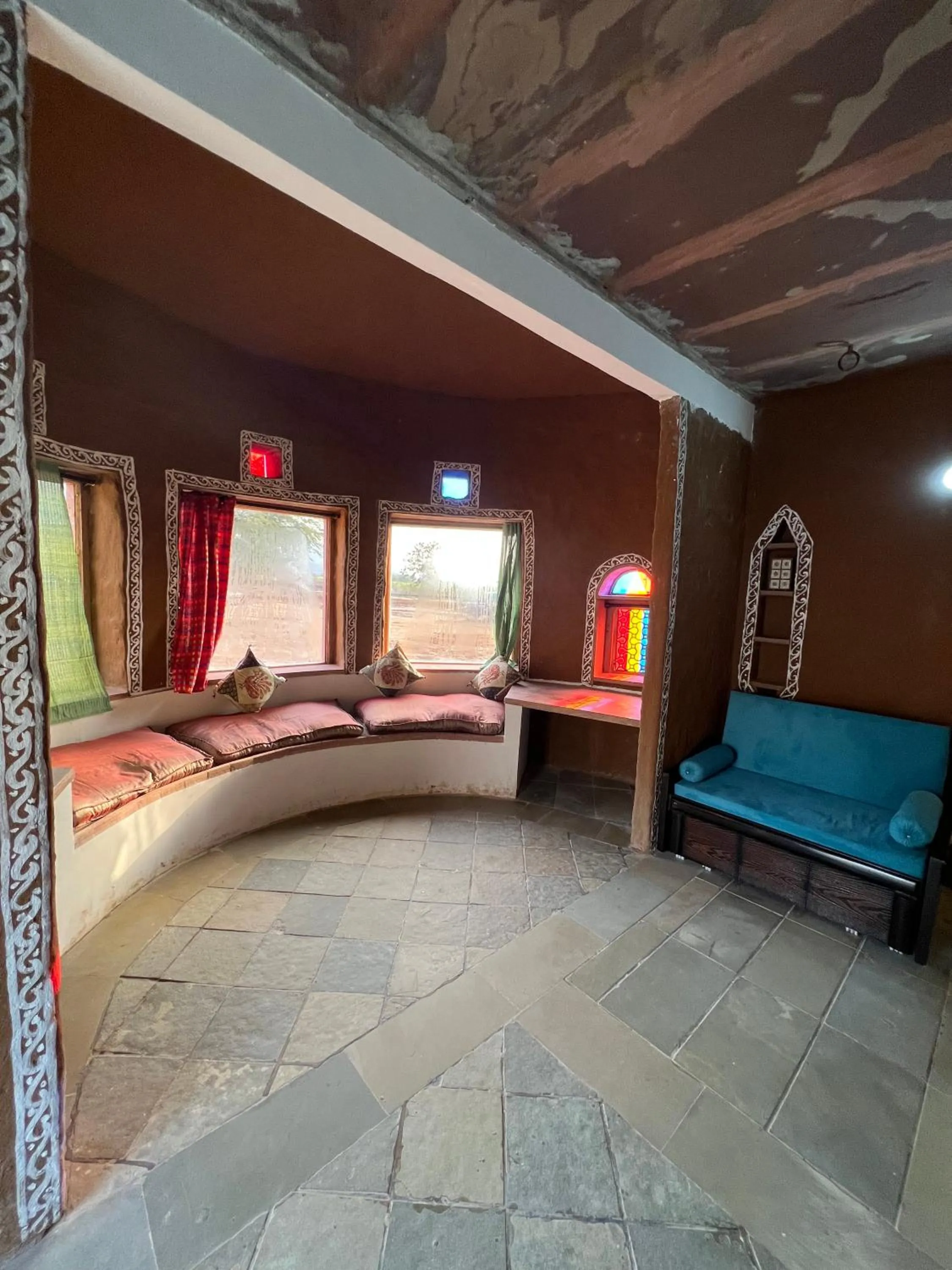 Seating area, Bed in Sariska Kasba - A Village Resort