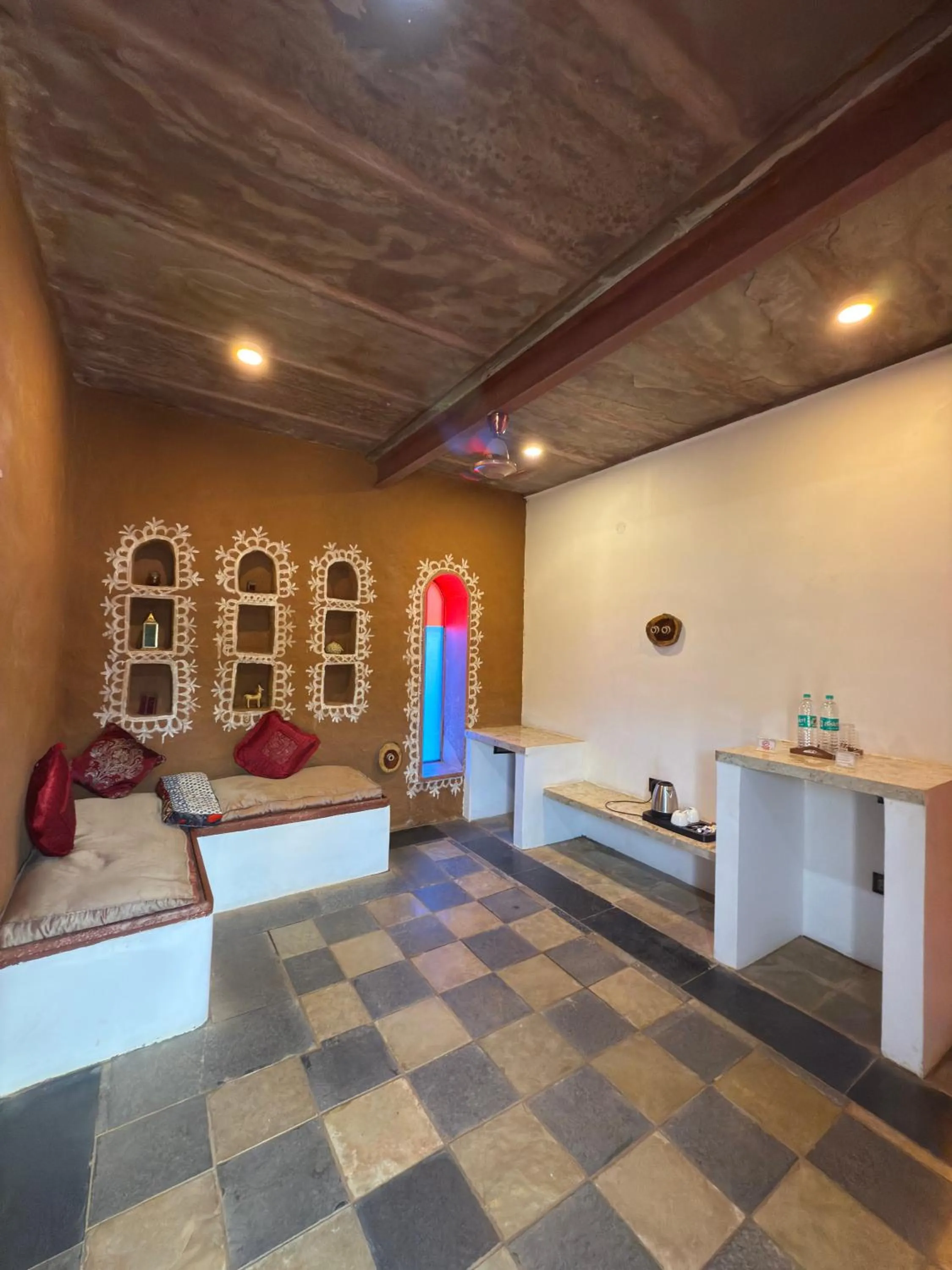 Living room in Sariska Kasba - A Village Resort