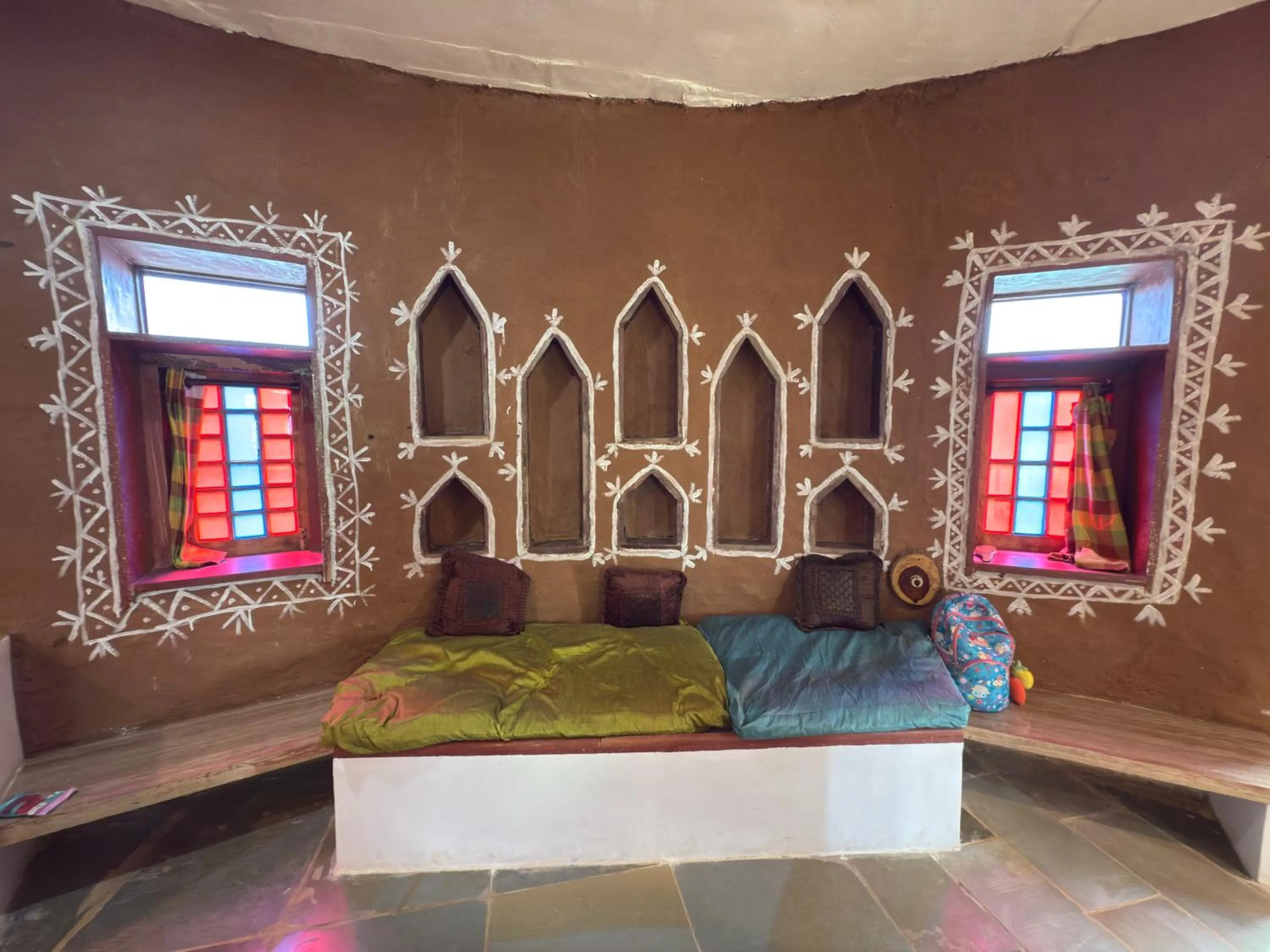 Living room, Bed in Sariska Kasba - A Village Resort