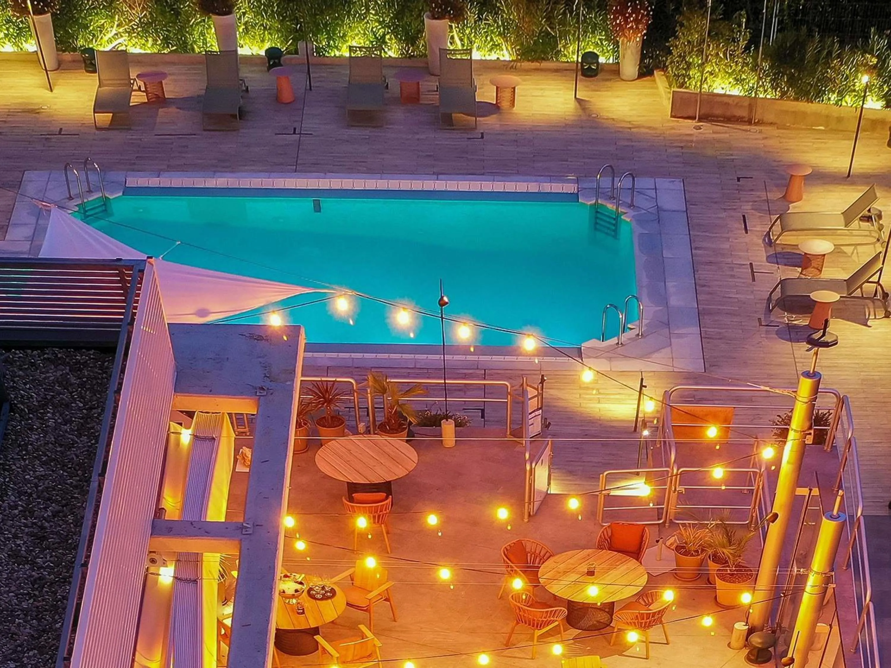 Pool view in Novotel Madrid City Las Ventas