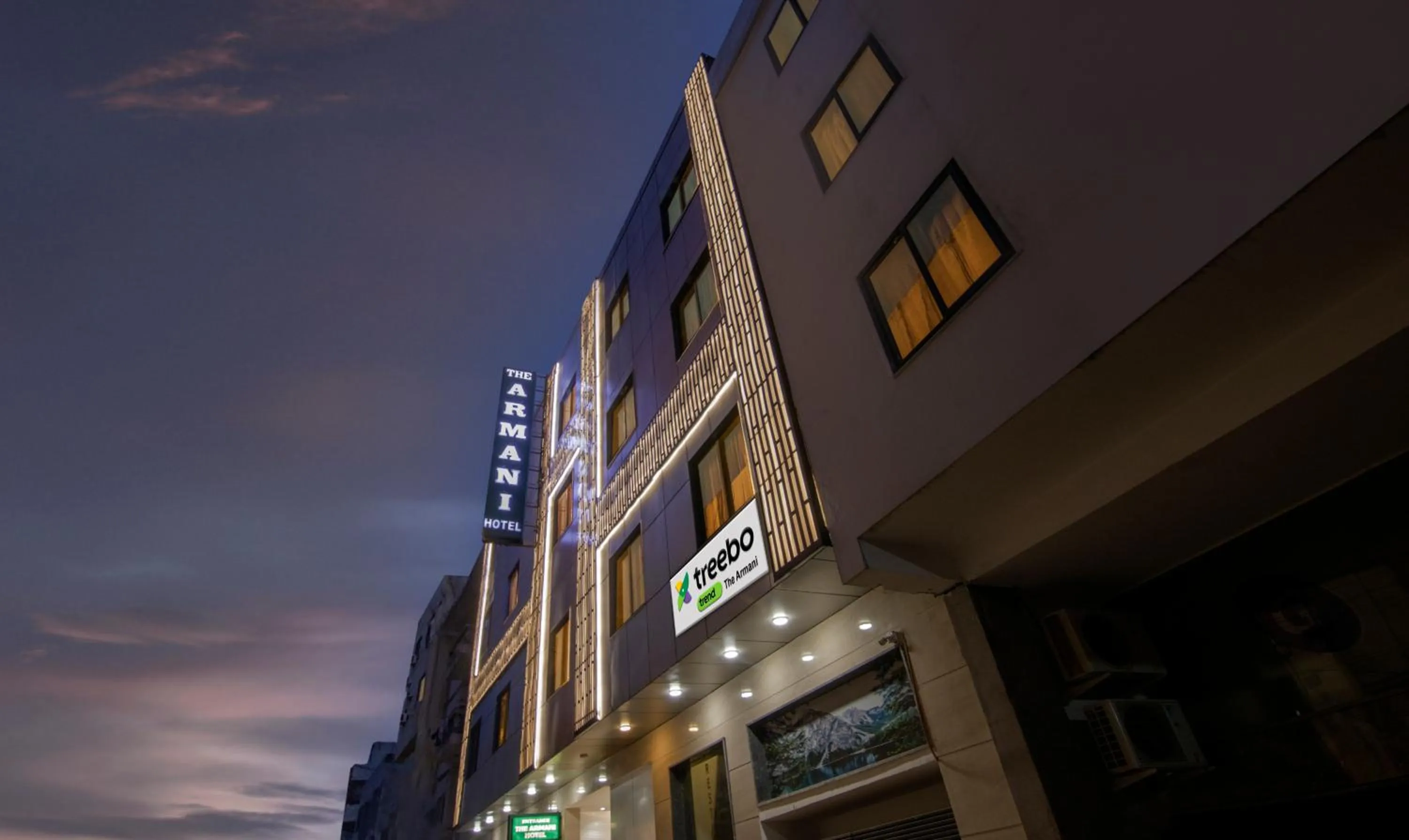 Facade/entrance in Treebo Trend The Armani