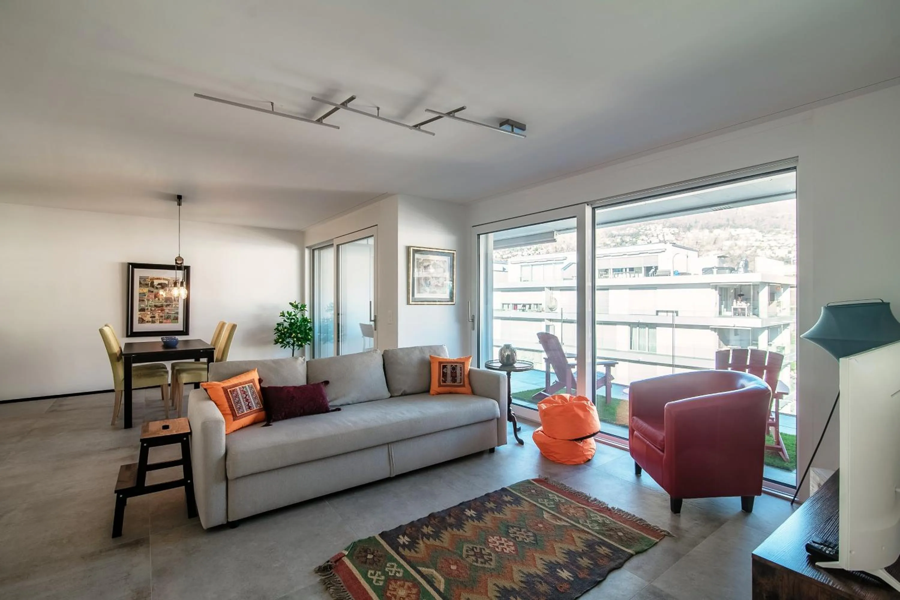 Living room in Casa Leini by Quokka 360 - two-bedroom apartment 3 minutes from Lido di Locarno