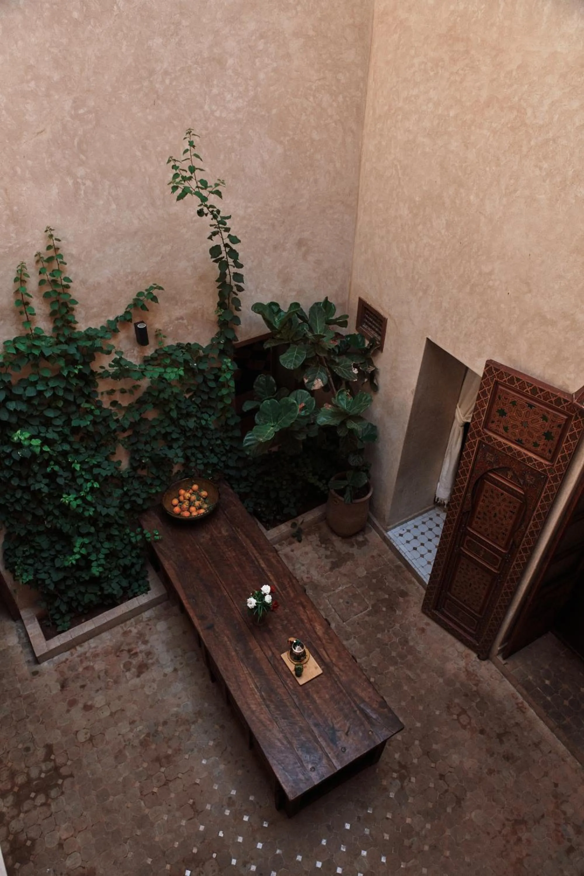 Inner courtyard view in Riad Alena
