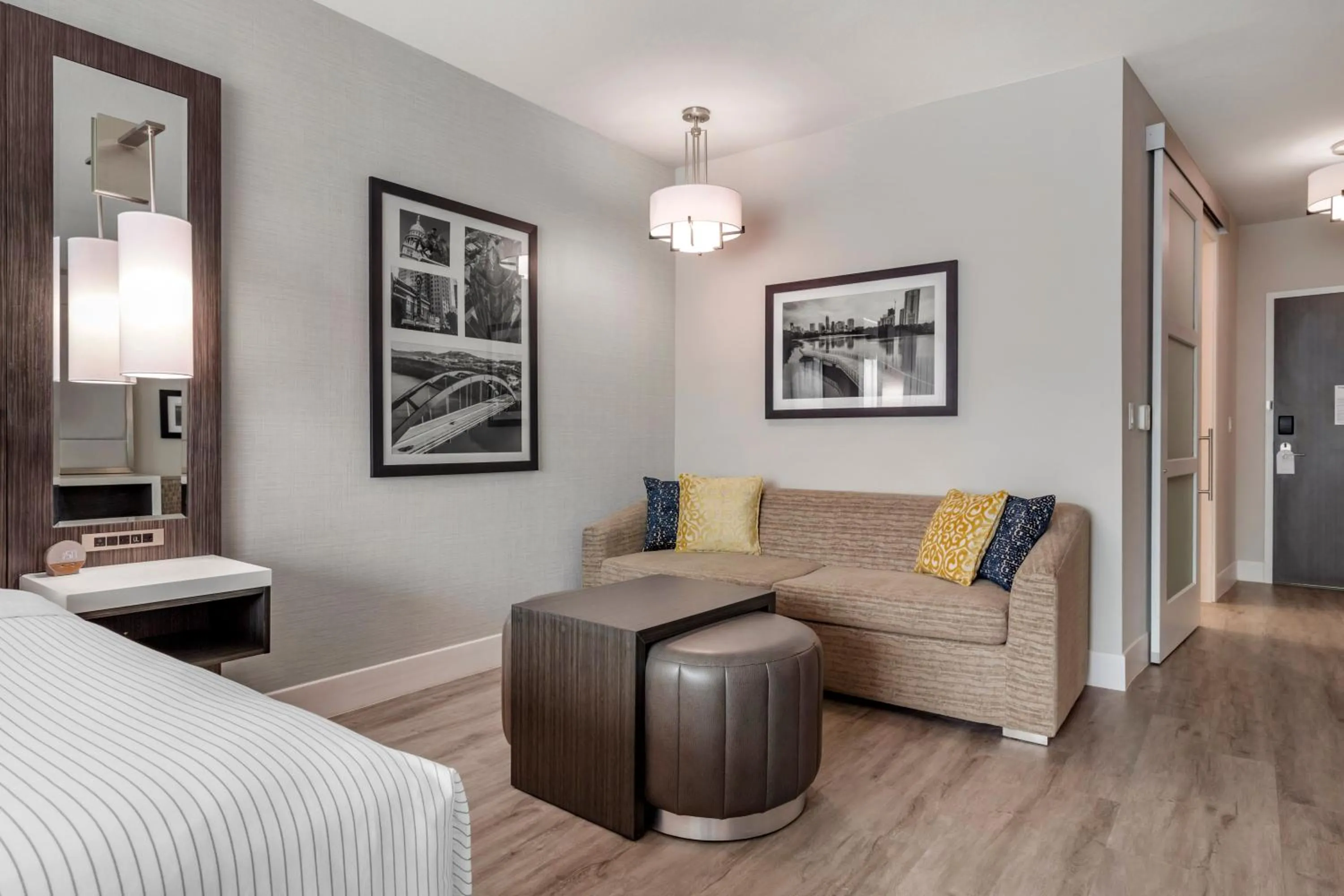 Living room, Bed in Cambria Hotel Austin Uptown near the Domain