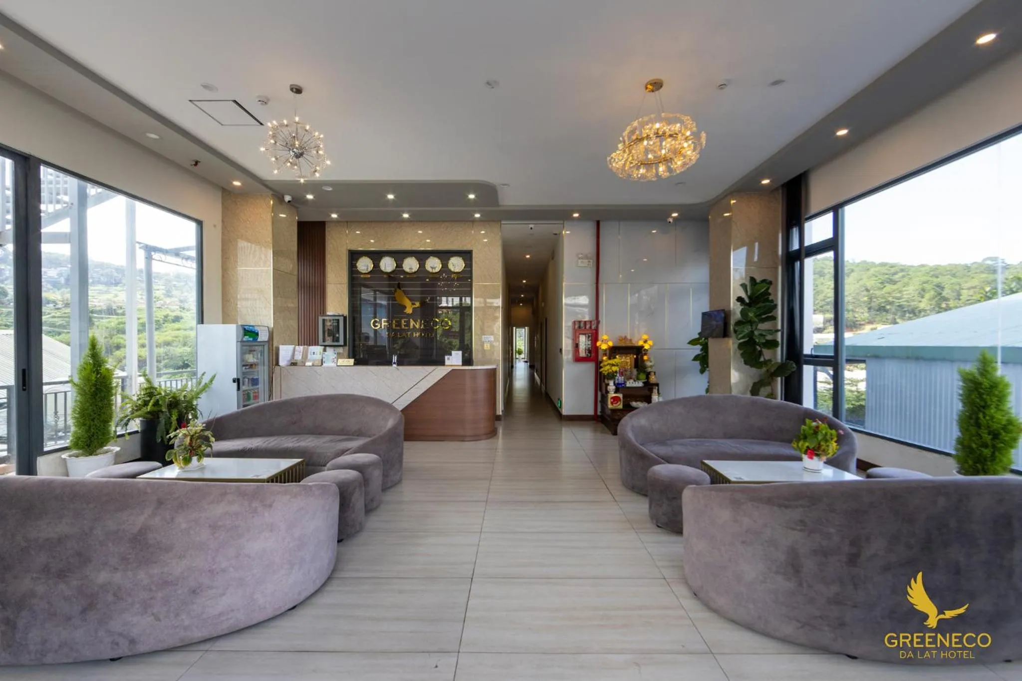 Lobby or reception in GREENECO DA LAT HOTEL - Khách sạn Green Eco Đà Lạt