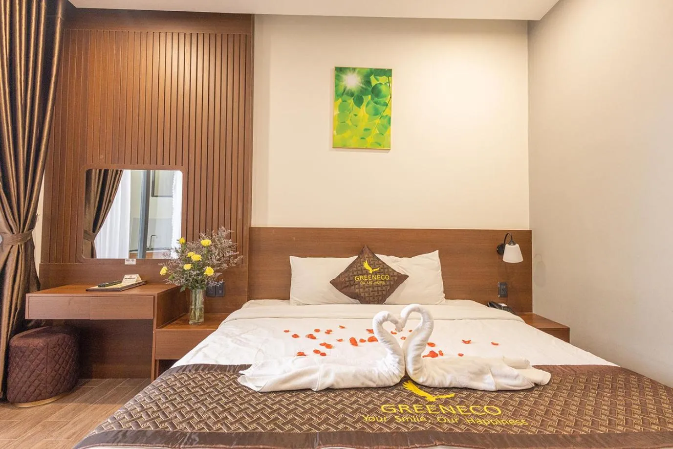 Bed in GREENECO DA LAT HOTEL - Khách sạn Green Eco Đà Lạt