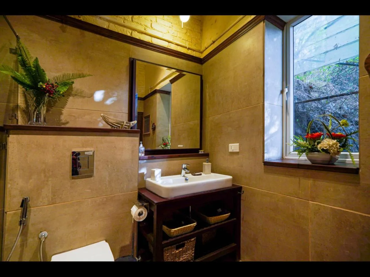 Bathroom in SaffronStays Ekam Walnut Suite, Chail