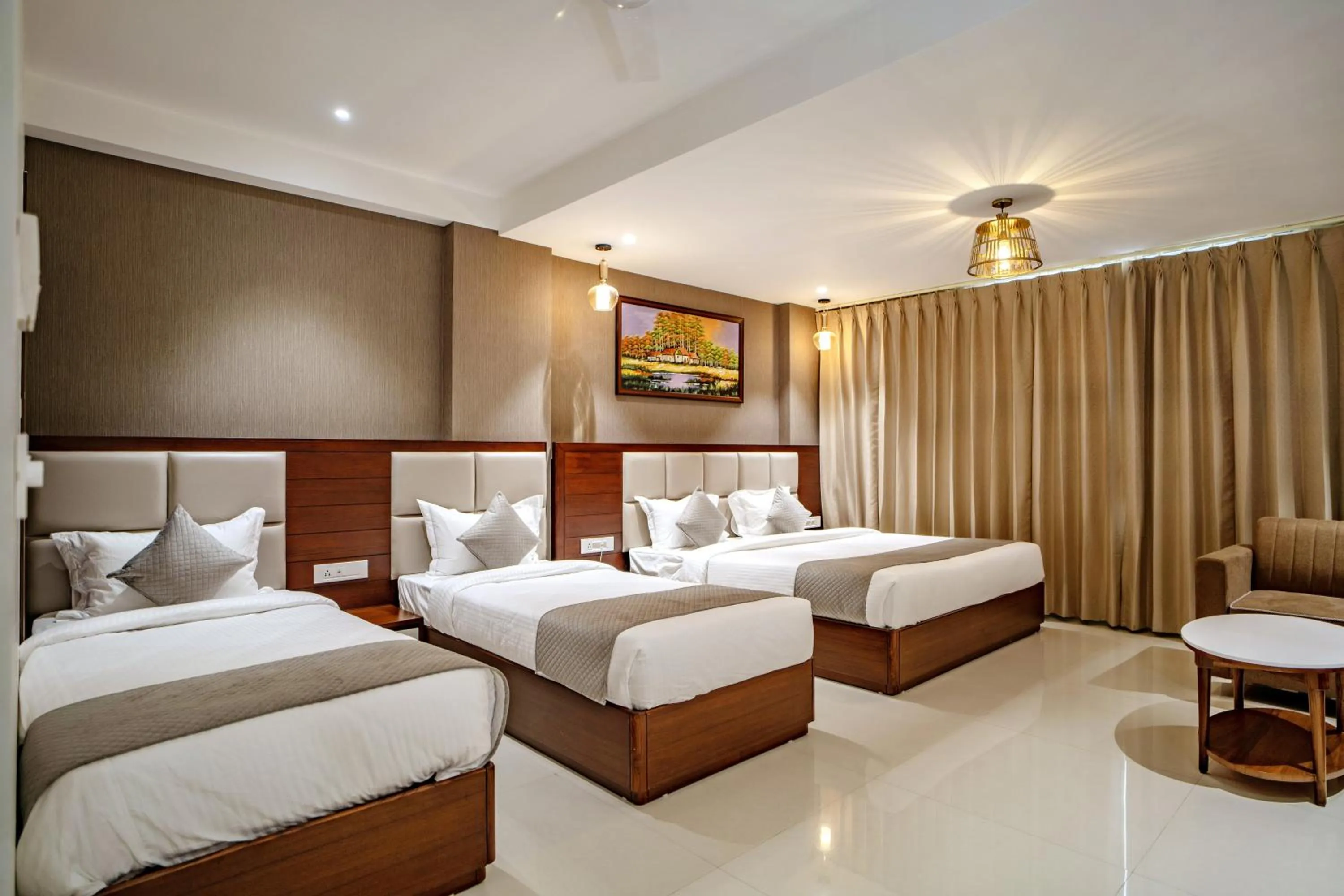 Bed in THE MANGAL VIEW RESIDENCY - A Luxury Boutique Business Hotel