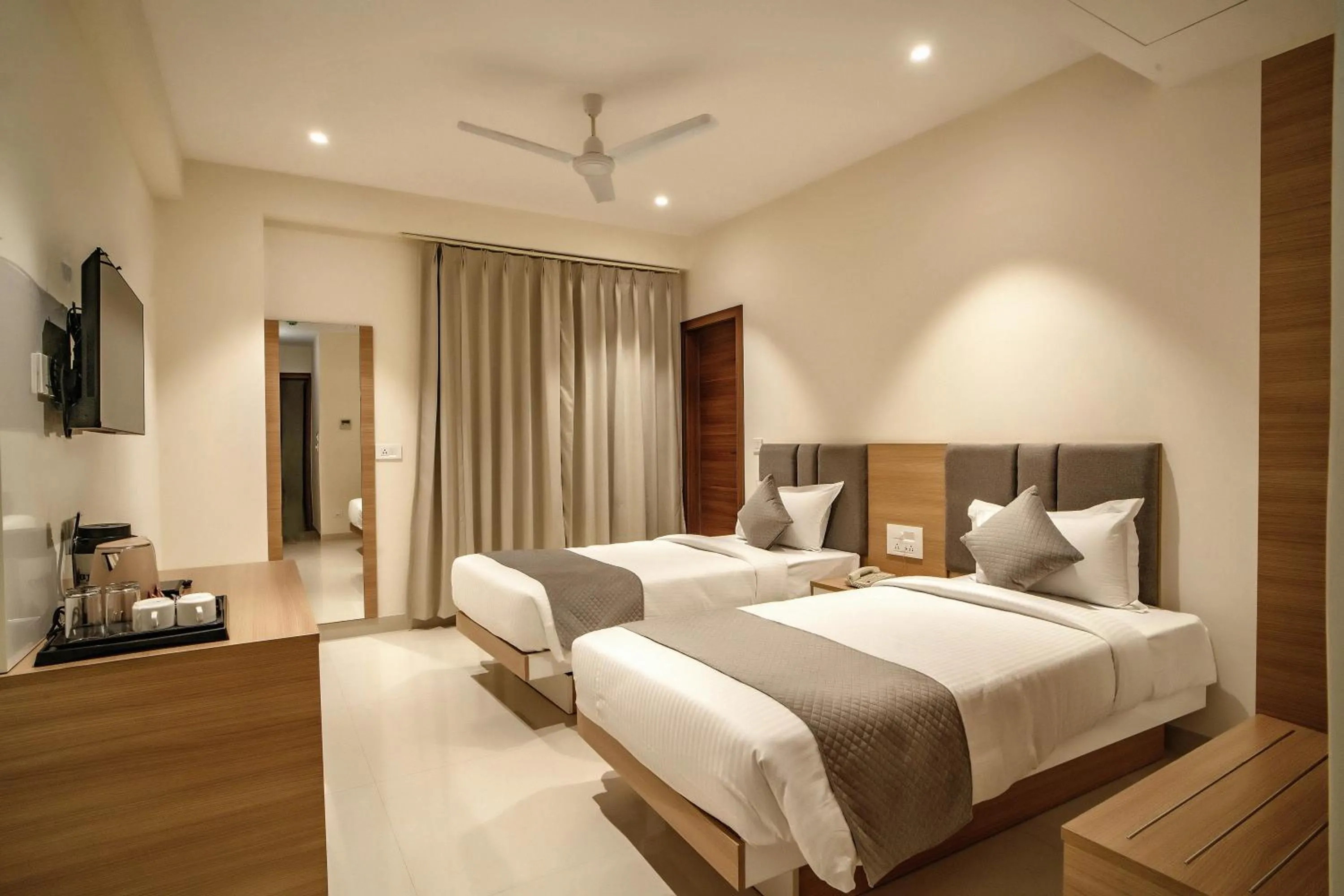 Bed in THE MANGAL VIEW RESIDENCY - A Luxury Boutique Business Hotel