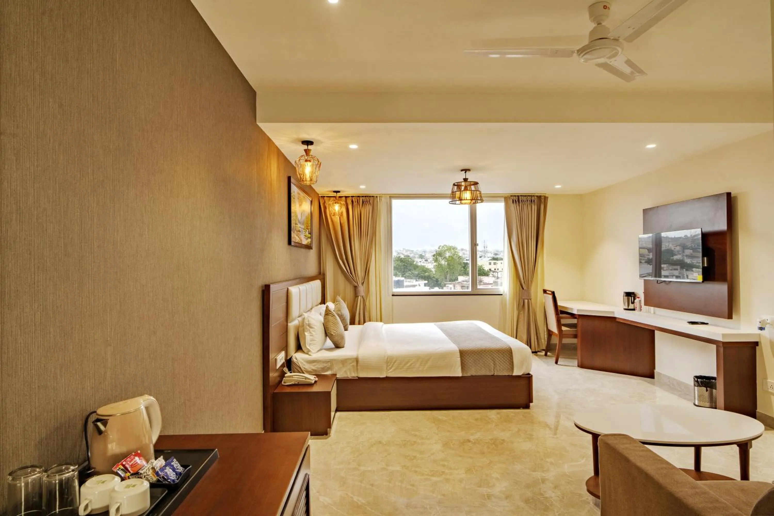 Bed in THE MANGAL VIEW RESIDENCY - A Luxury Boutique Business Hotel