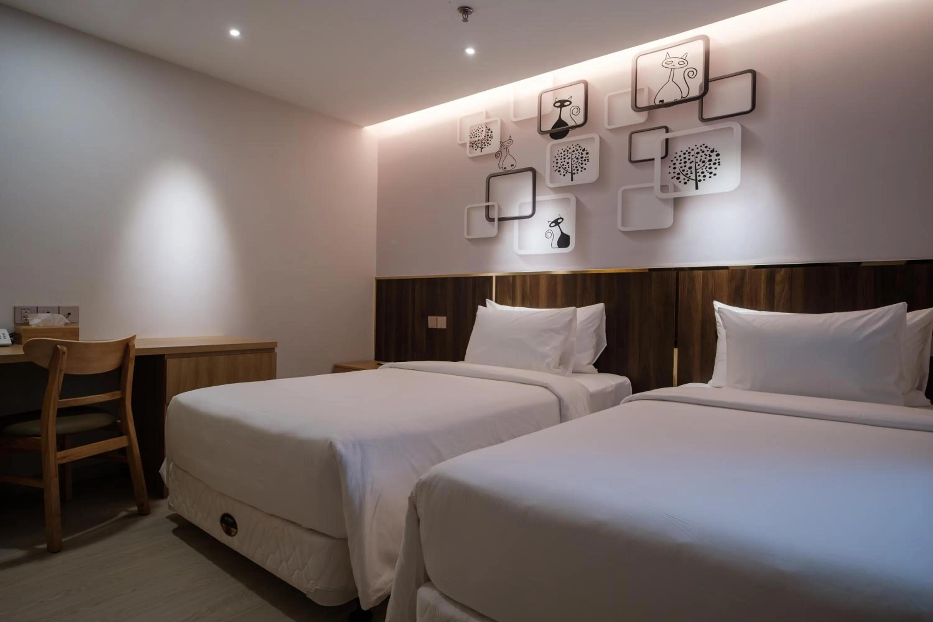 Bed in Dai Nam Boutique Hotel