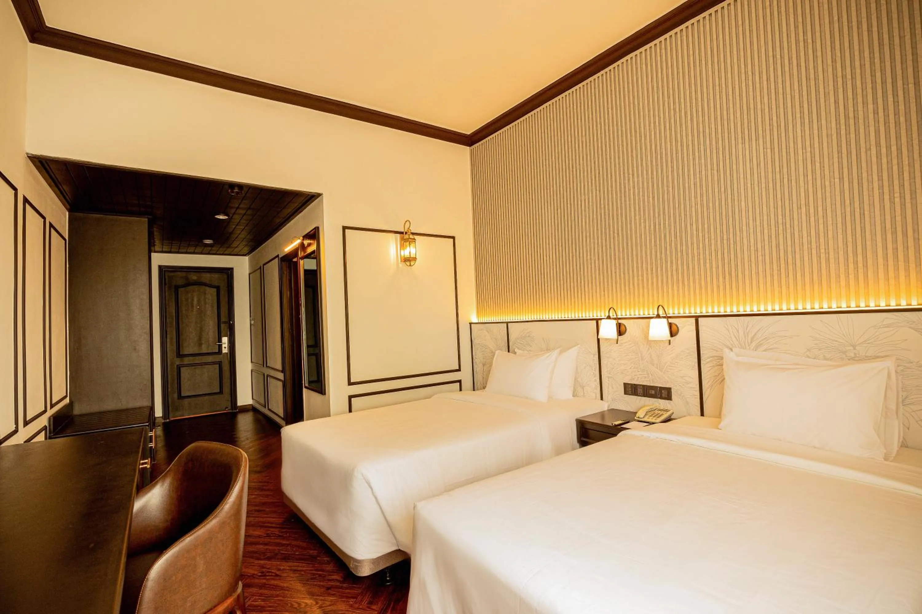 Bed in Dai Nam Boutique Hotel