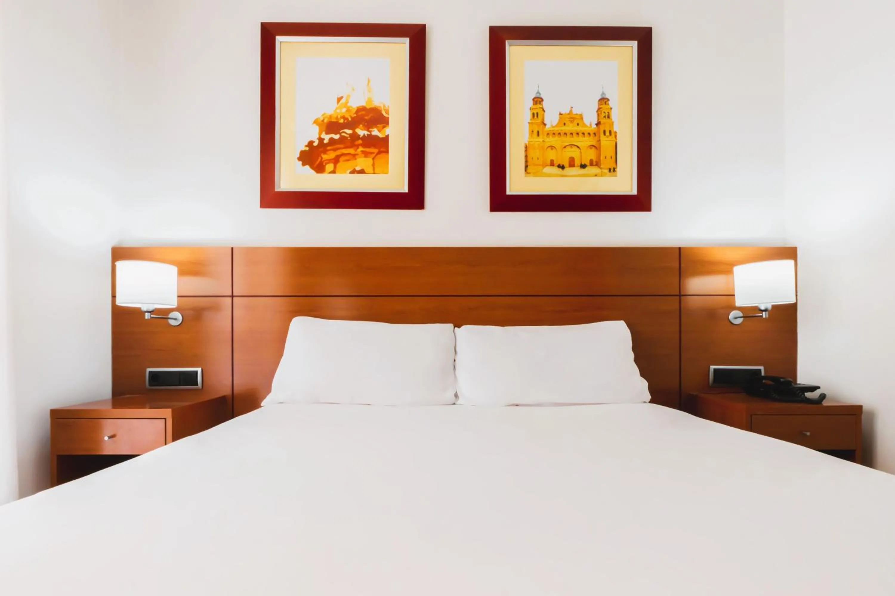 Bed in Hotel Palacios