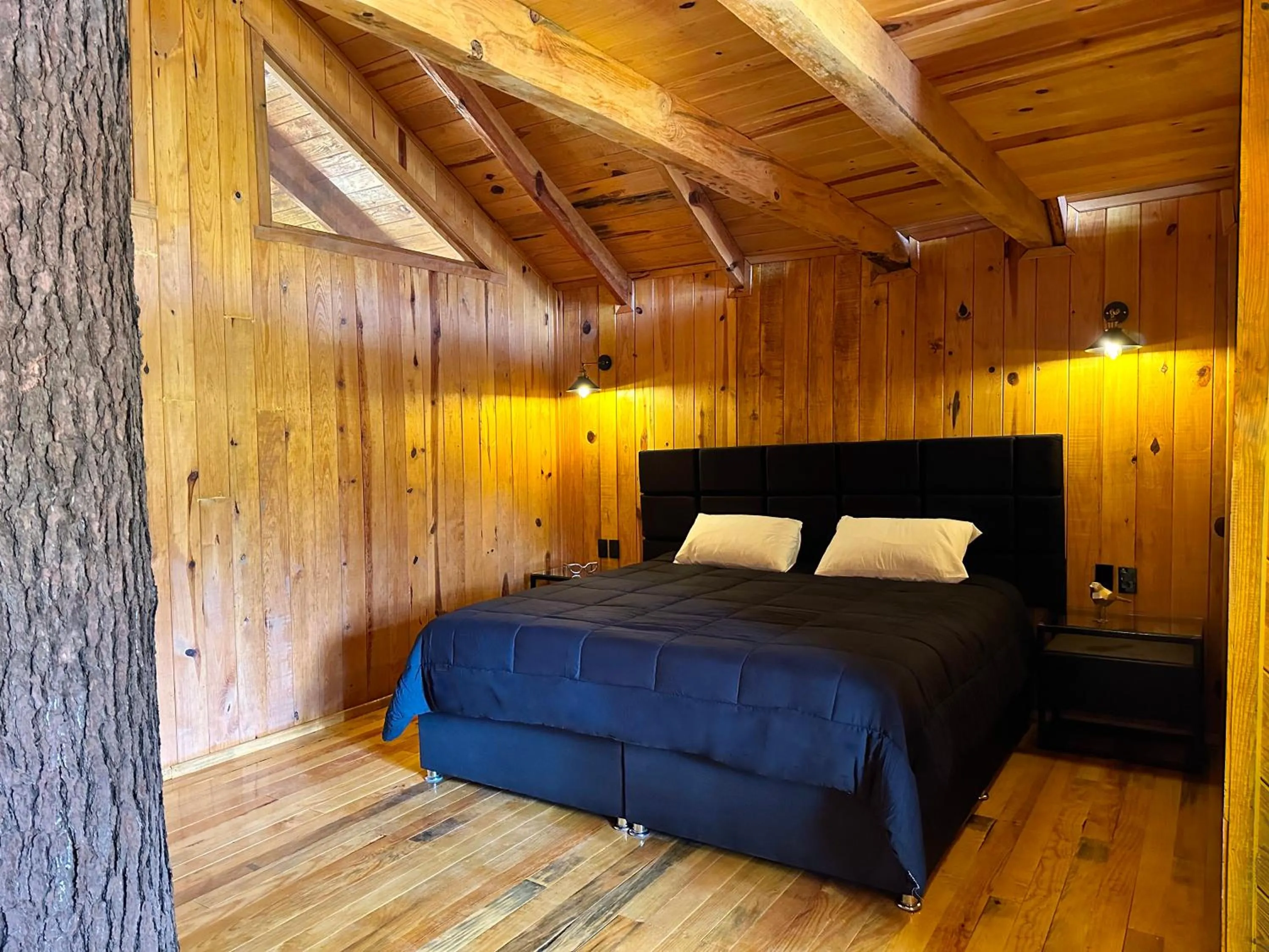 Bed in PINE TREE Mazamitla Hotel Boutique & Cabañas