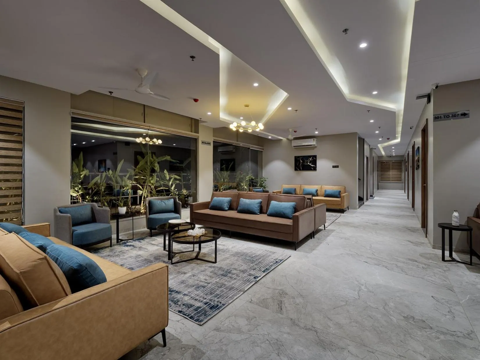 Living room in Hotel Akruti, Nanded