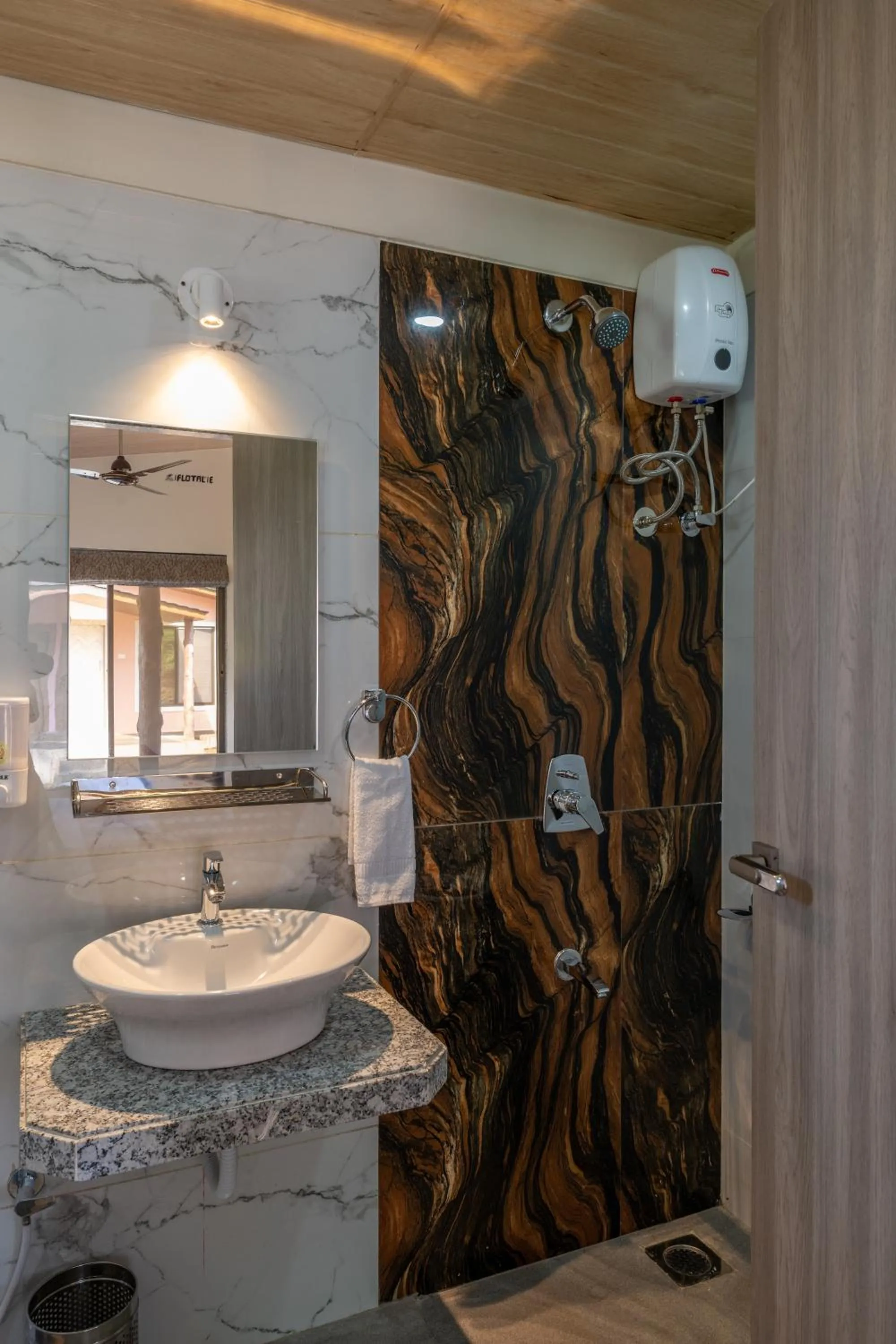 Bathroom in HillRock Resort & Villas, Neral-Karjat