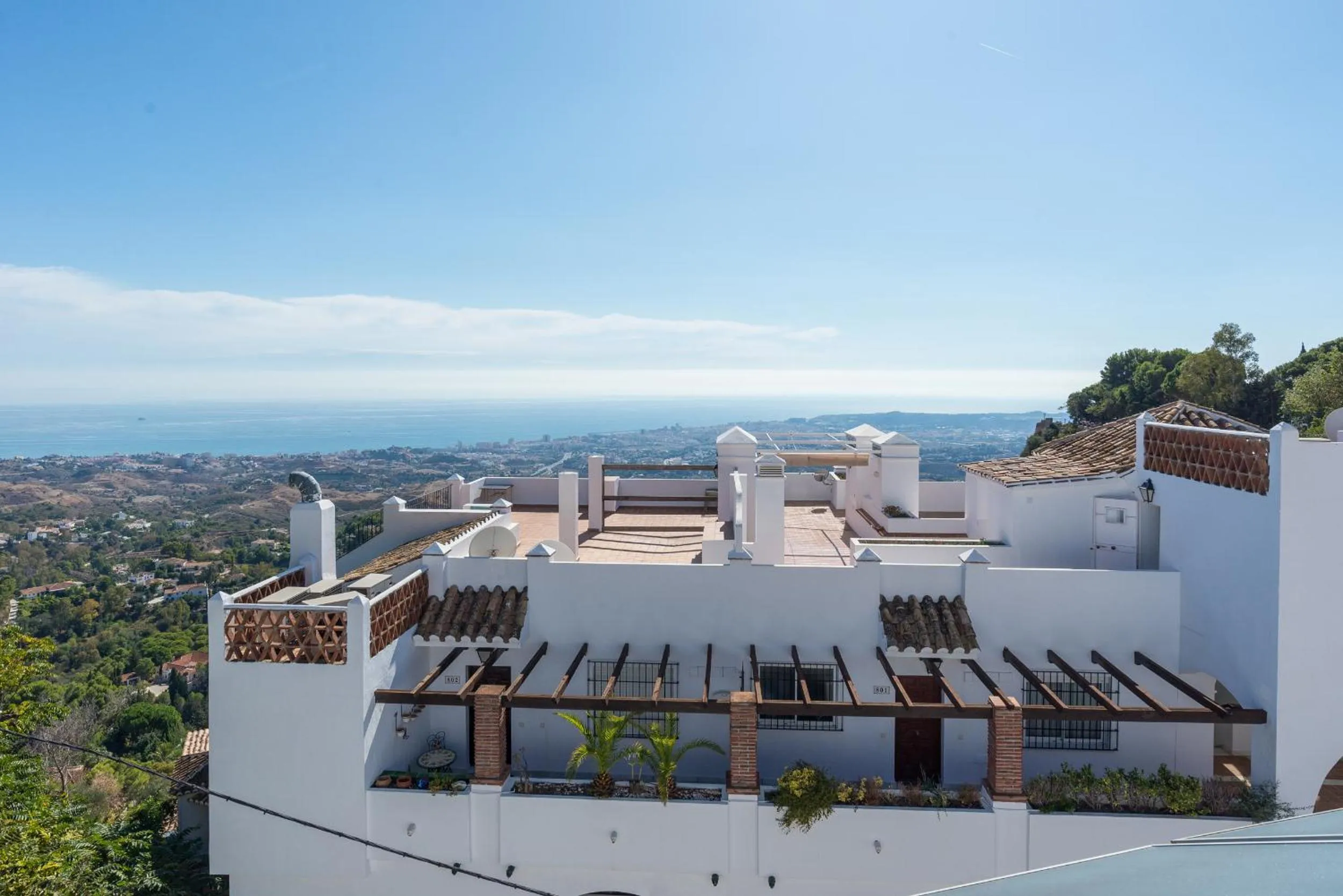 Sea view in Hostal El Escudo de Mijas