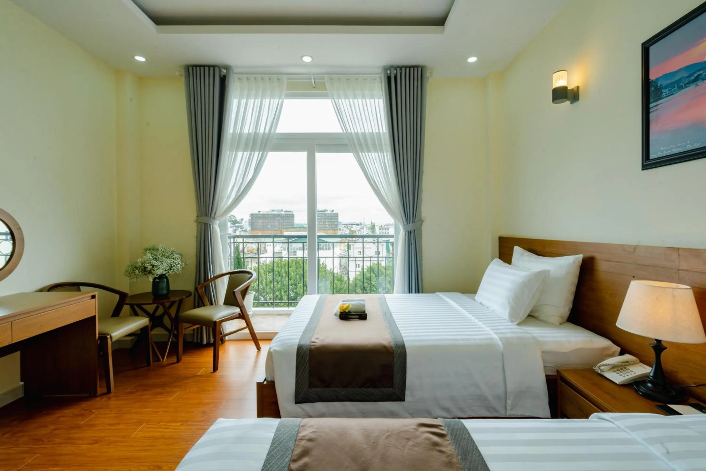 Photo of the whole room, Bed in Bombo DaLat Hotel