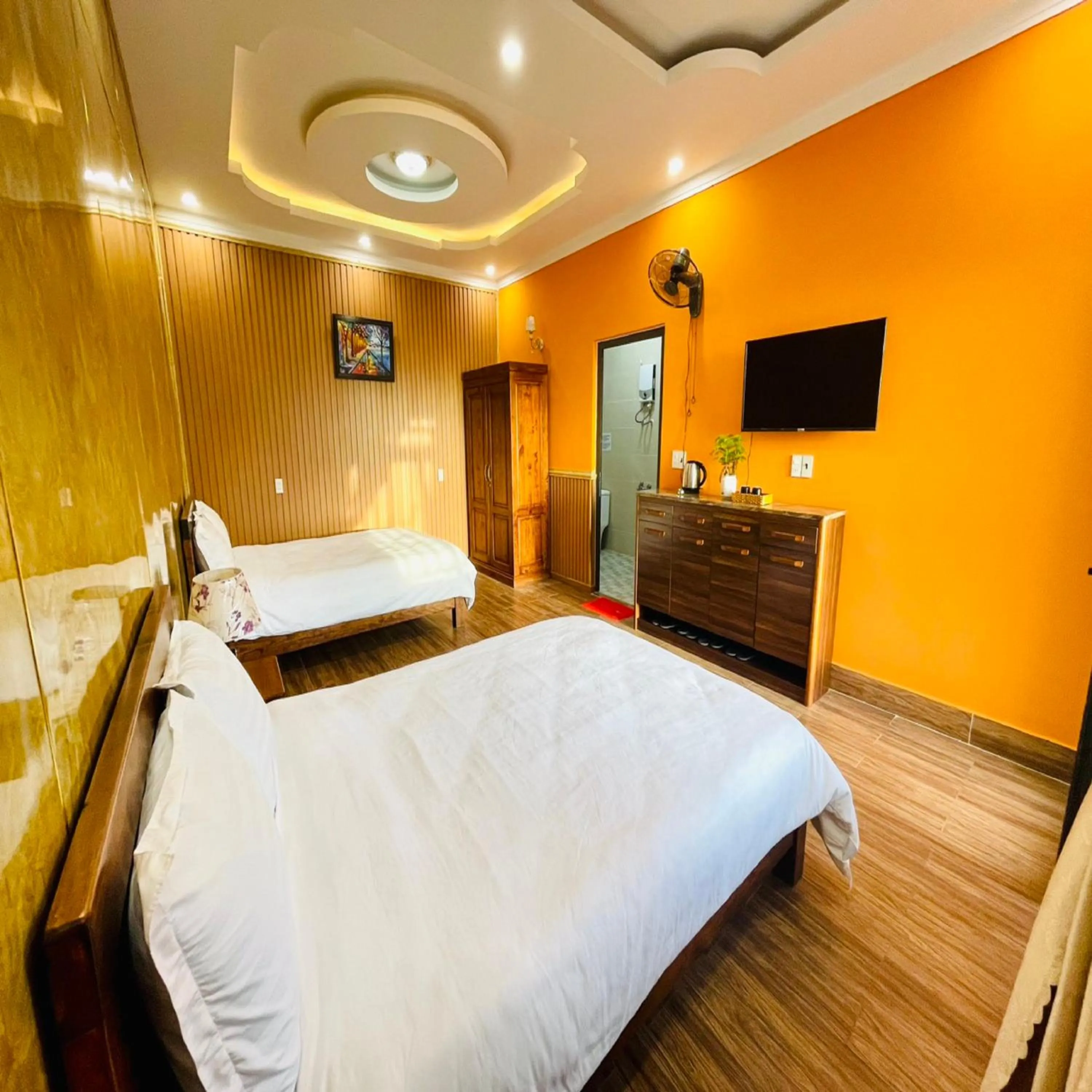 Bed in Pine Forest House Dalat