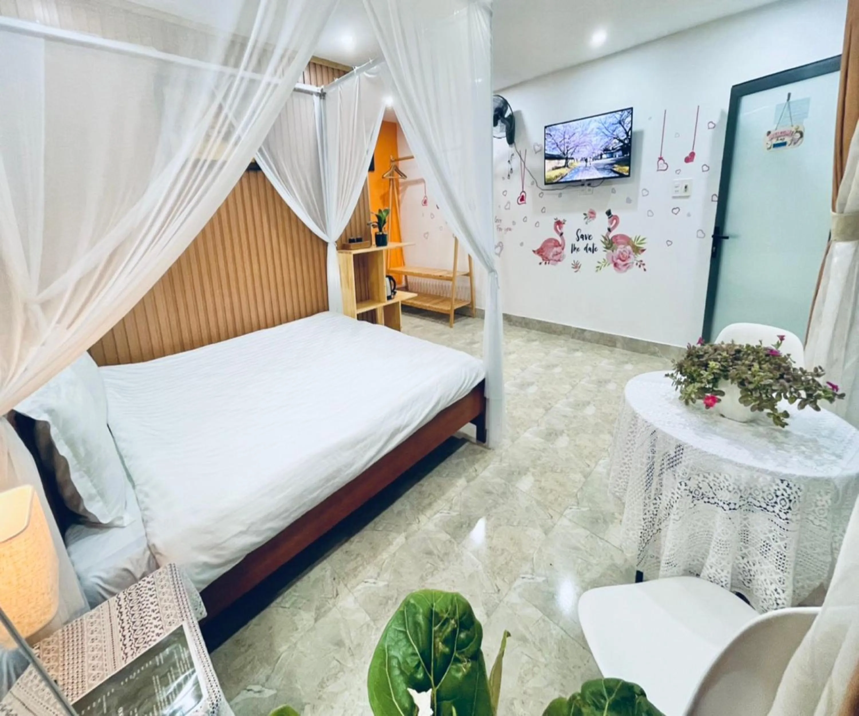 Bed in Pine Forest House Dalat