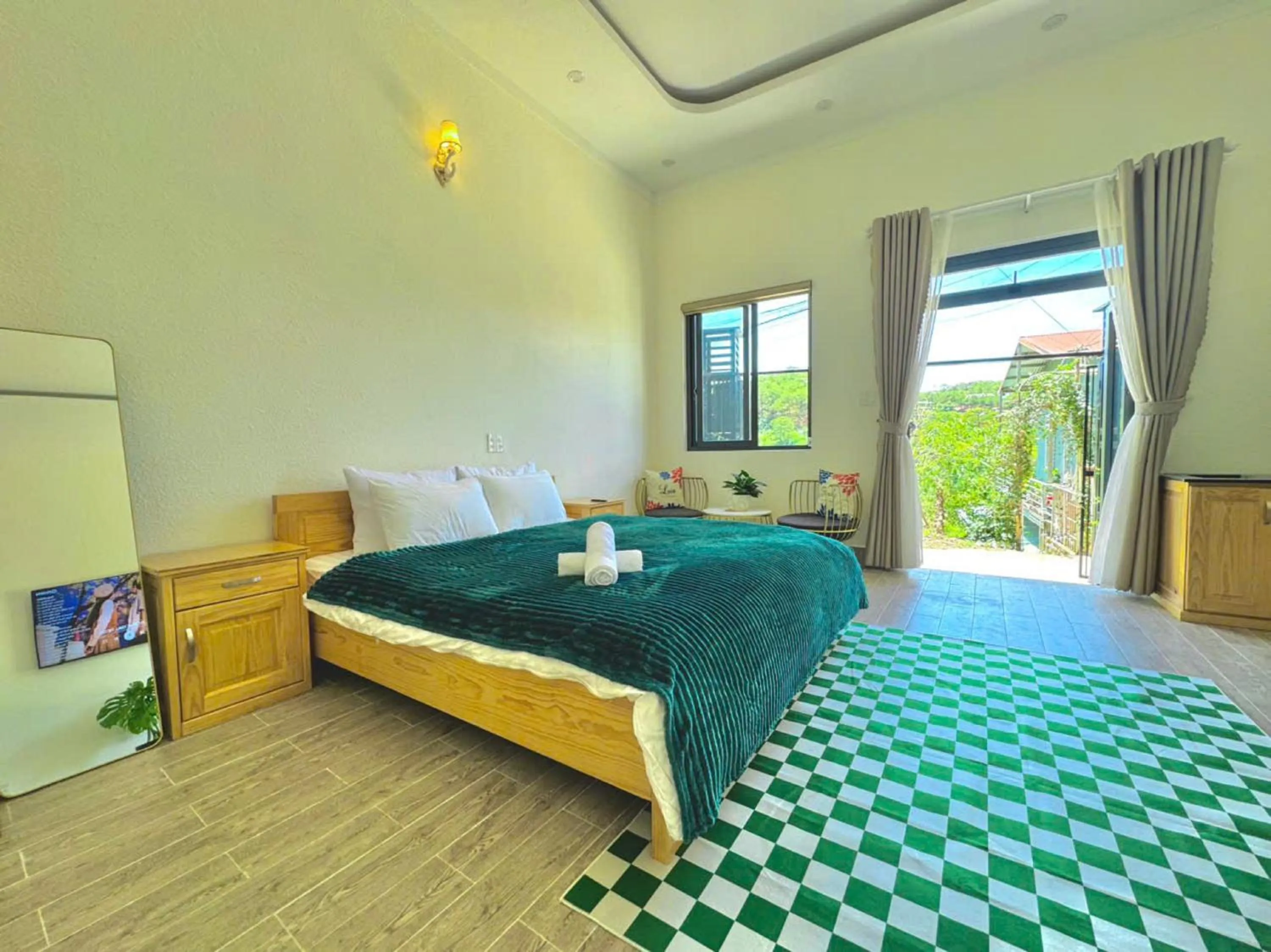 Bed in Pine Forest House Dalat