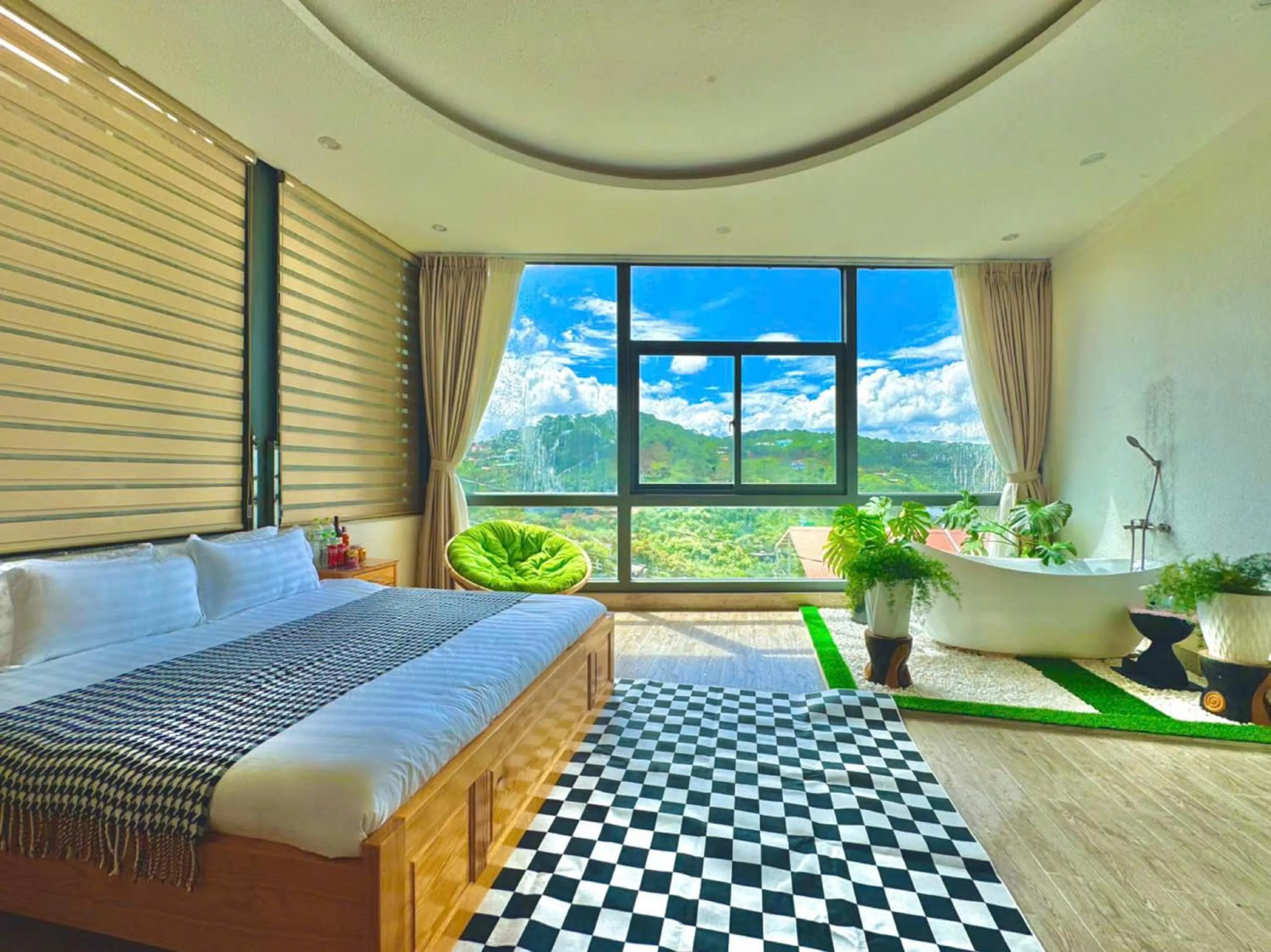 Bed in Pine Forest House Dalat