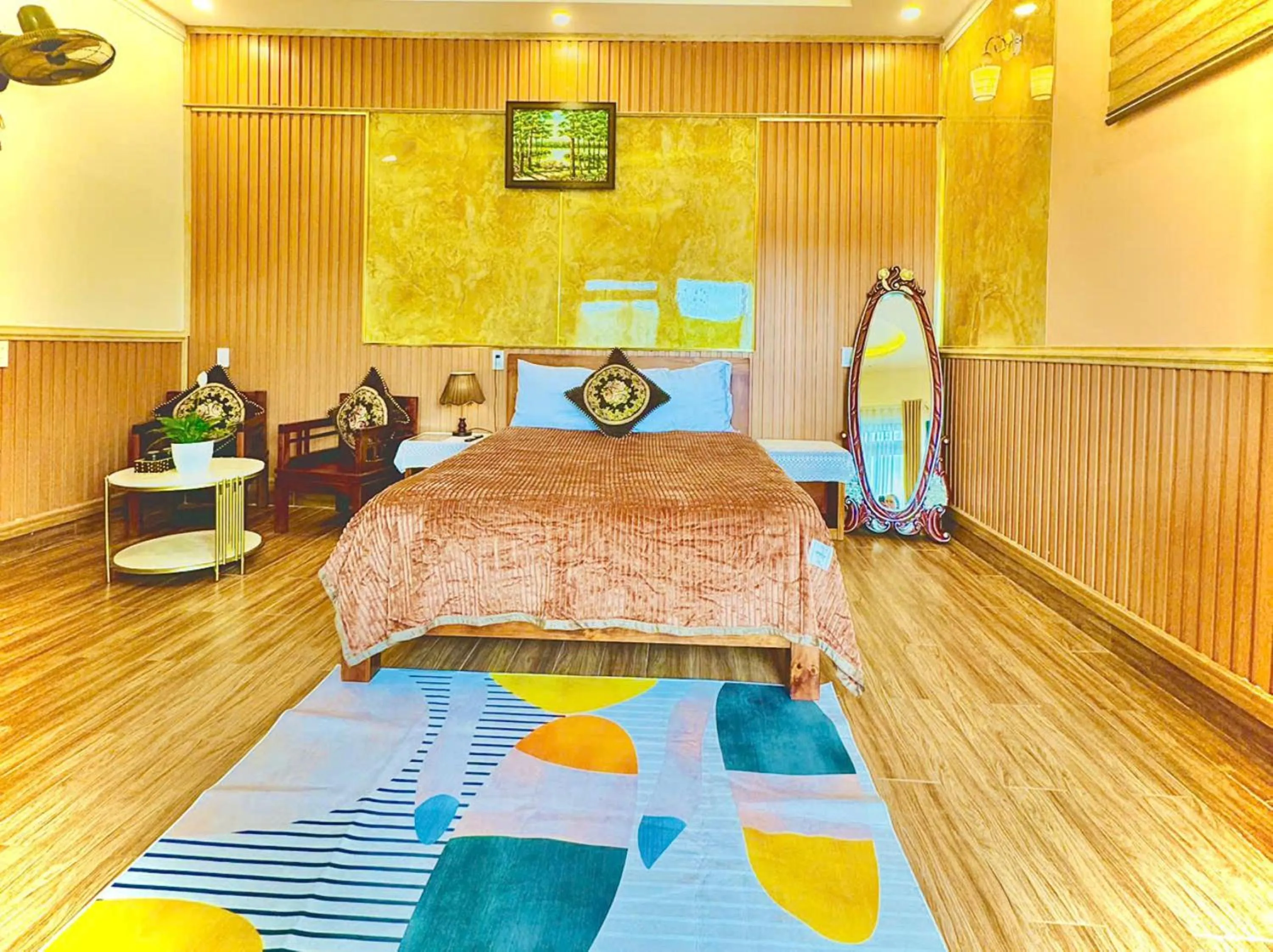 Bed in Pine Forest House Dalat