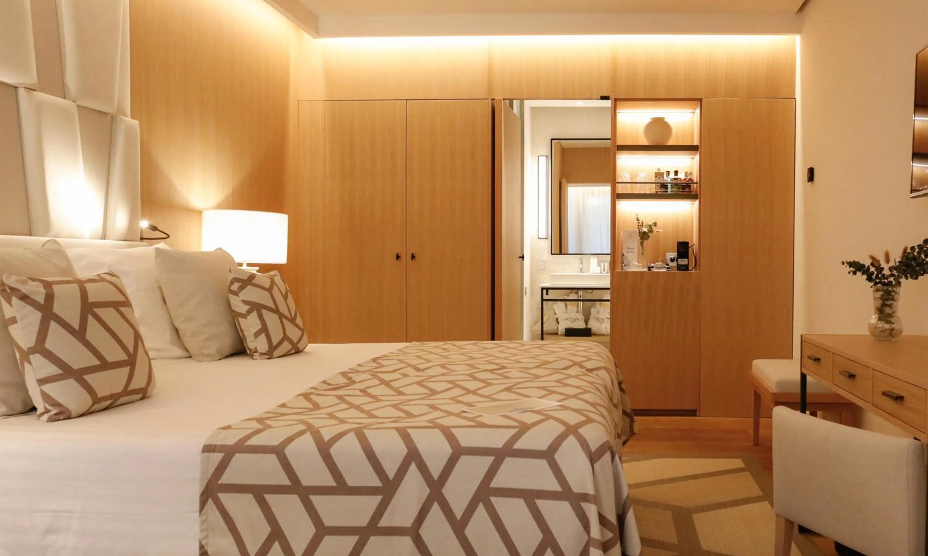 Bed in Hospes Palau de La Mar, Valencia, a Member of Design Hotels