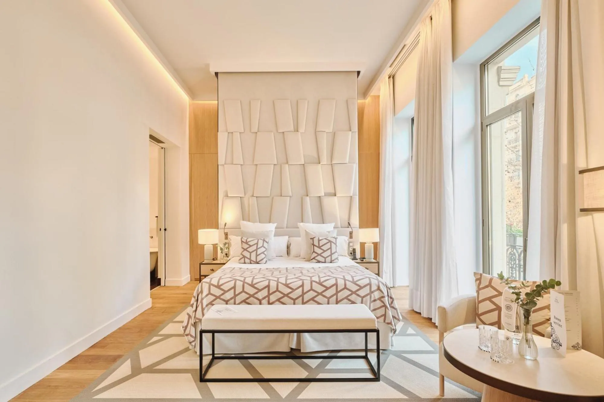 Bed in Hospes Palau de La Mar, Valencia, a Member of Design Hotels