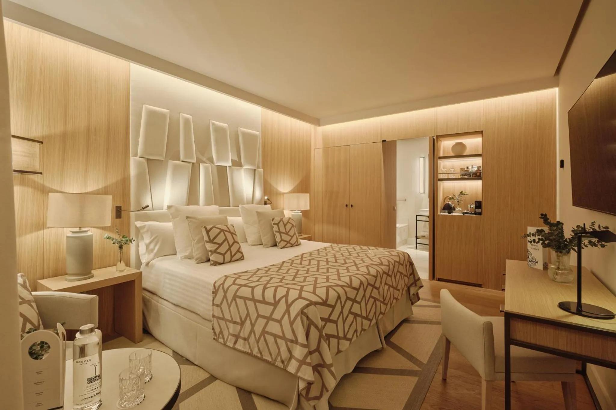 Bed in Hospes Palau de La Mar, Valencia, a Member of Design Hotels