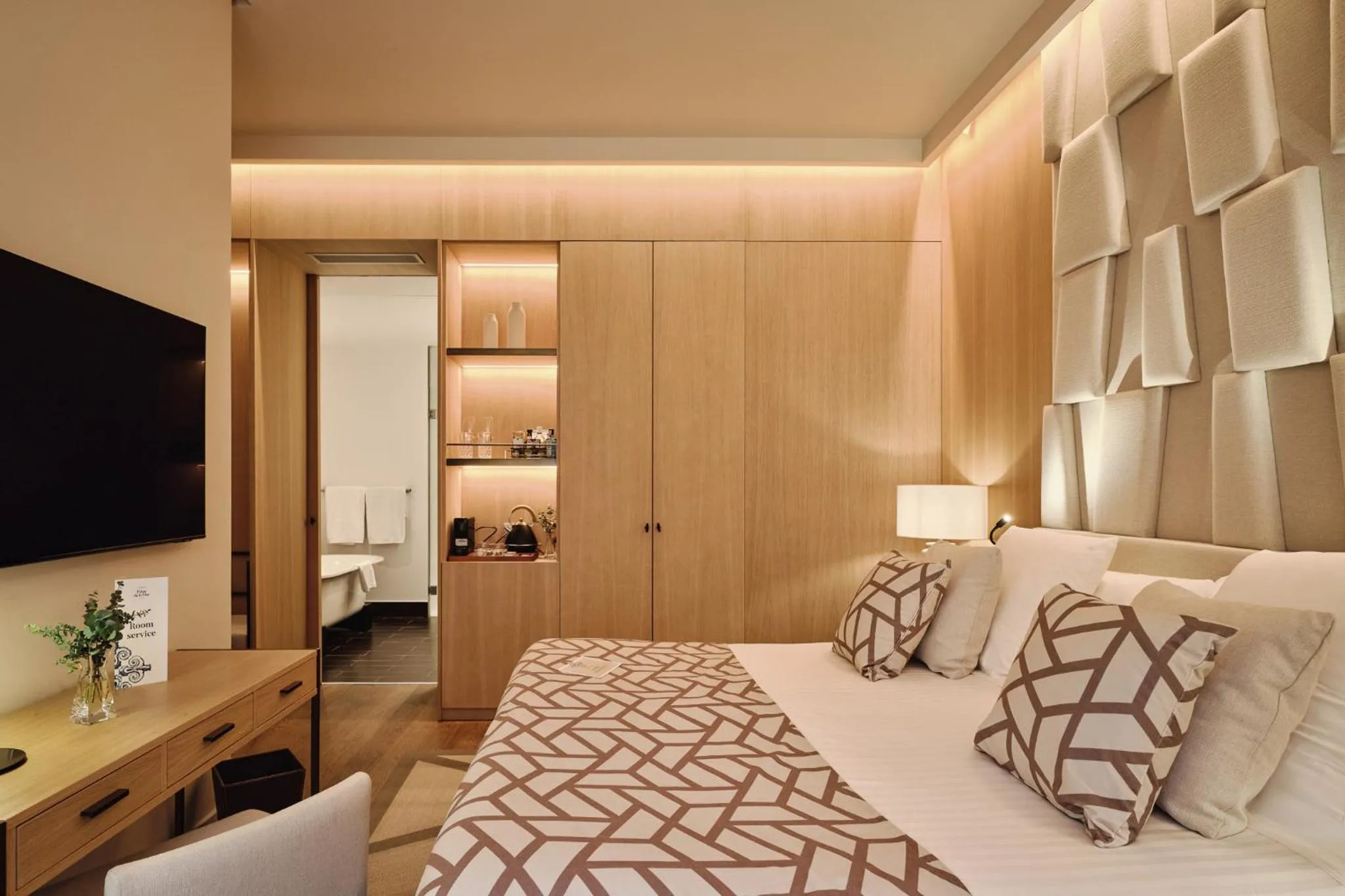 furniture, Bed in Hospes Palau de La Mar, Valencia, a Member of Design Hotels