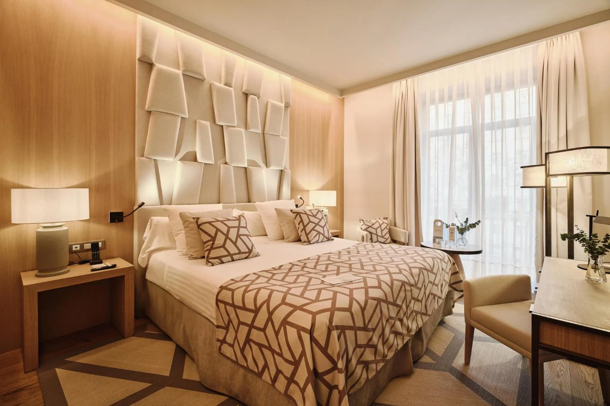 Bed in Hospes Palau de La Mar, Valencia, a Member of Design Hotels