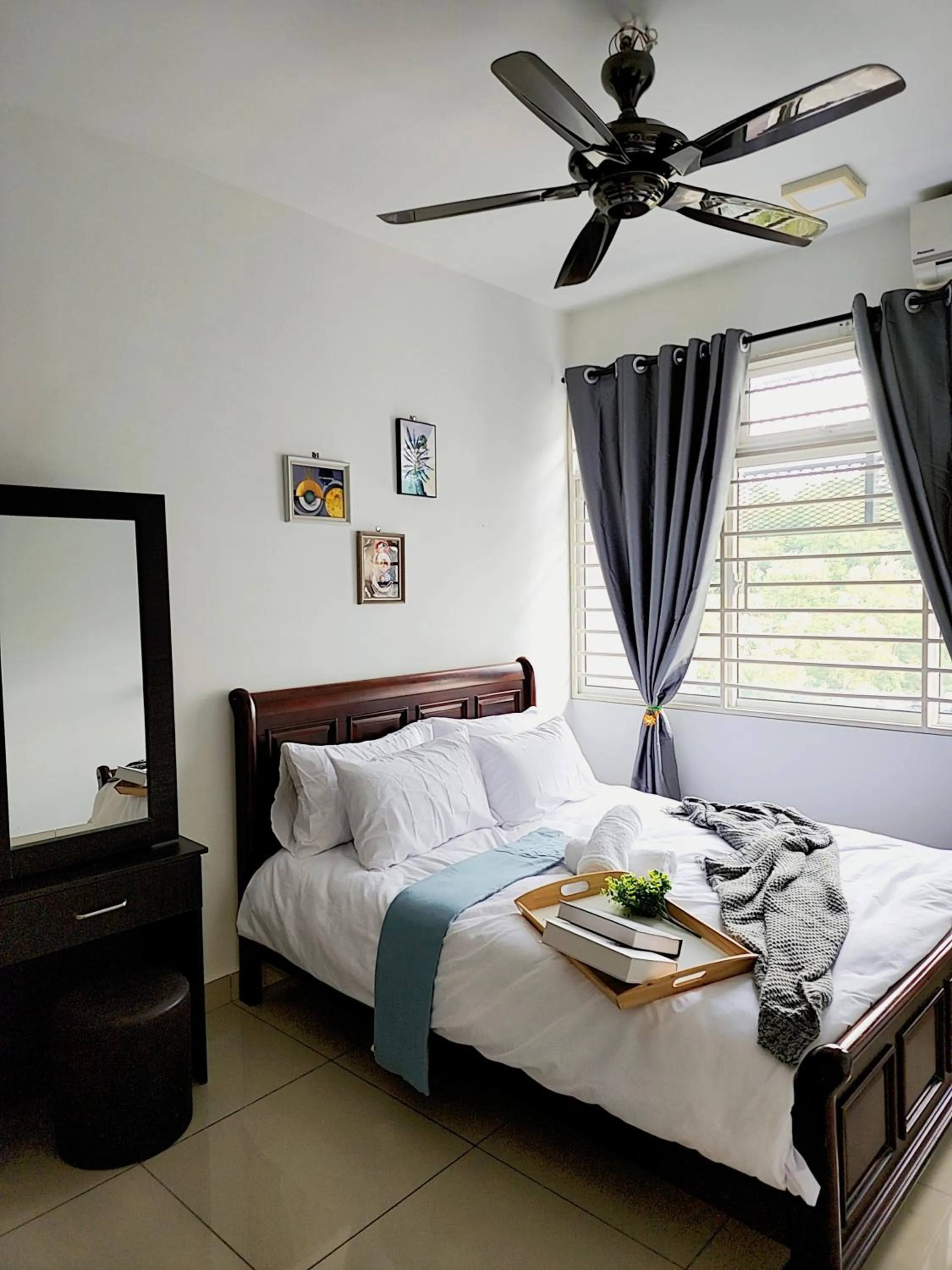 Bedroom, Bed in Putrajaya Dwiputra Residences, Fully Air-Con 3BR Homestay
