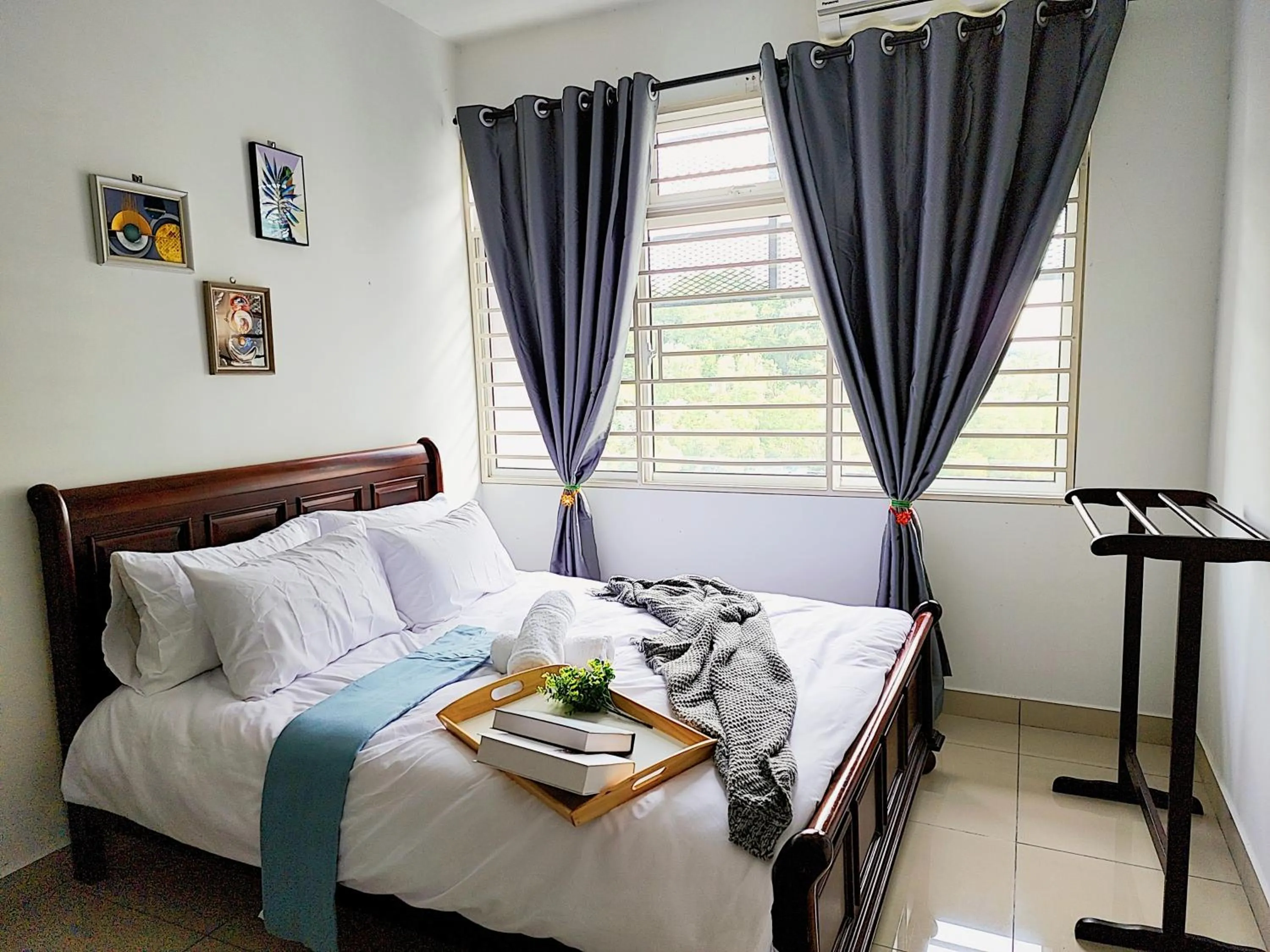 Bedroom, Bed in Putrajaya Dwiputra Residences, Fully Air-Con 3BR Homestay